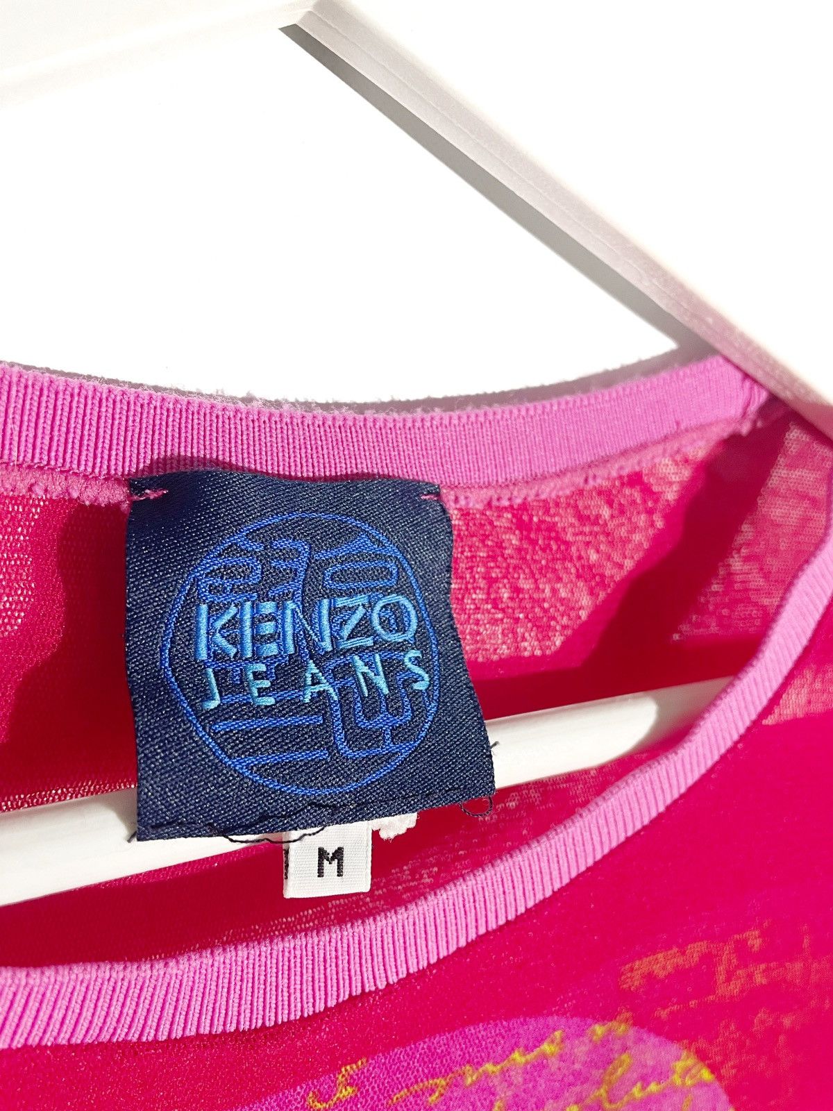 Kenzo × Vintage Kenzo Women Long Sleeve Translucent Vintage Pink Glamour 90s Size M / US 6-8 / IT 42-44 - 4 Thumbnail