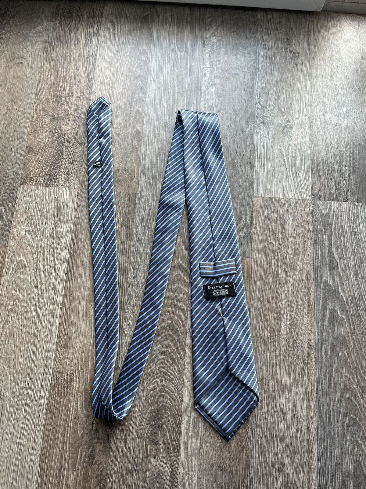 Stefano Ricci very beautiful STEFANO RICCI Blue Geometric Tie Silk Italy Size ONE SIZE - 3 Thumbnail