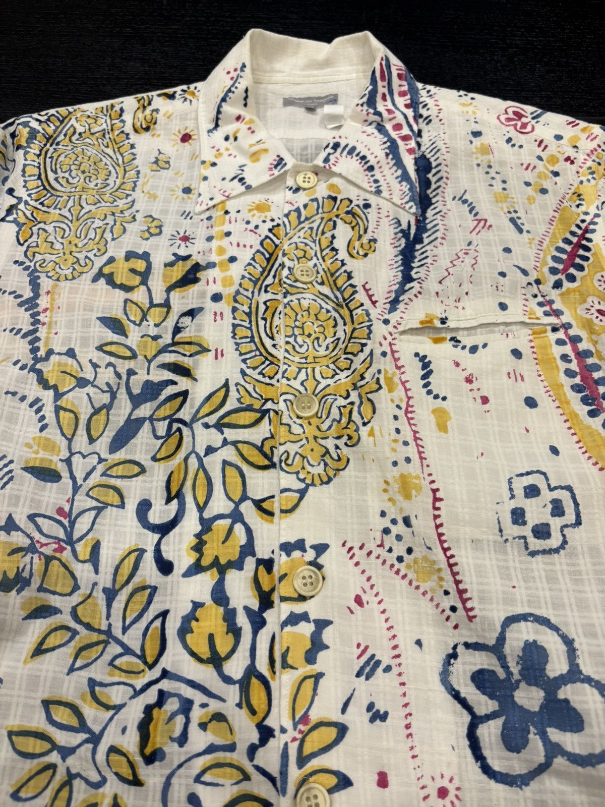 Comme des Garcons Homme Comme des Garçons Homme 03’ Paisley Stamp Textured Shirt Size US M / EU 48-50 / 2 - 3 Thumbnail