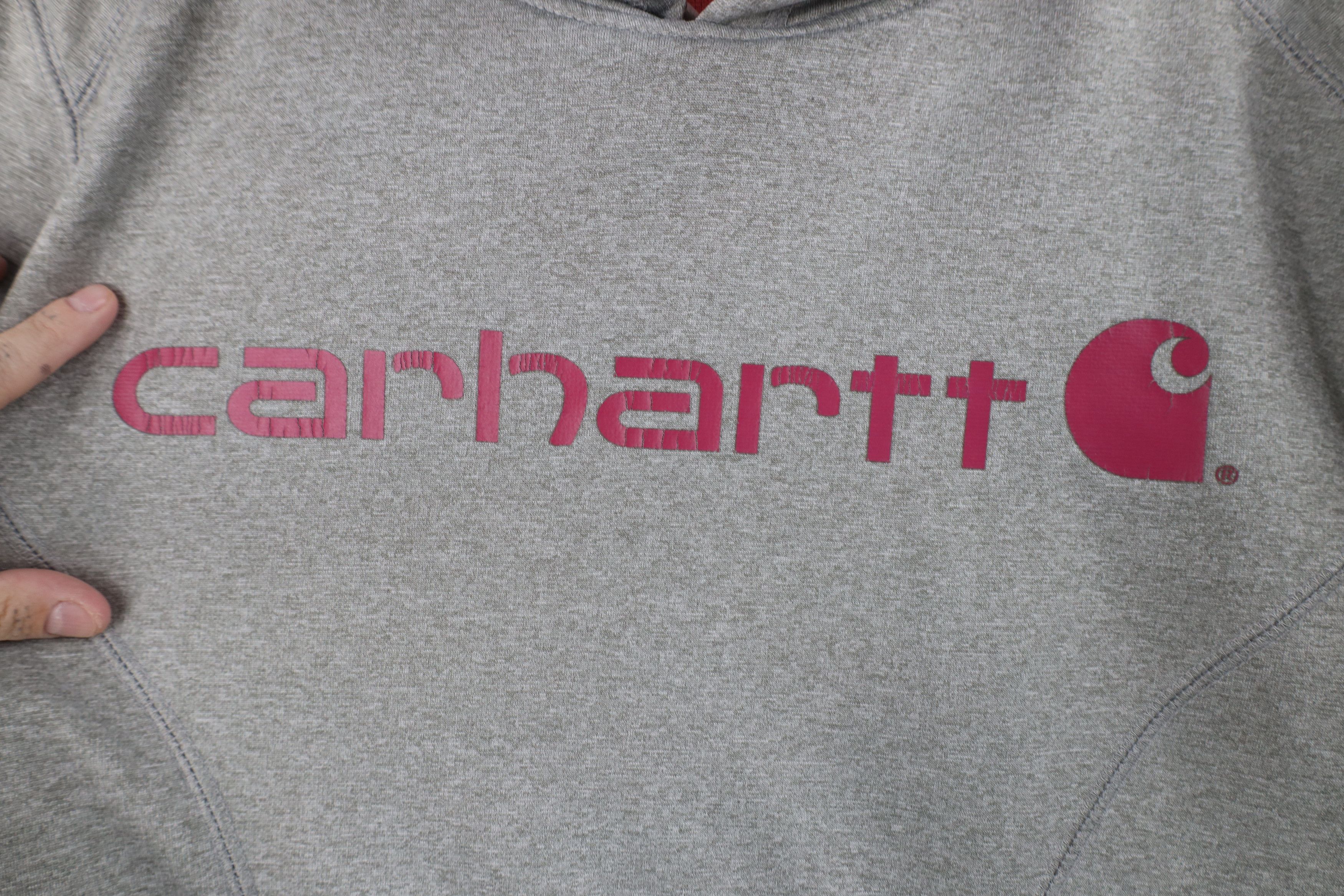 Carhartt Vintage Y2K Carhartt Spell Out Big Logo Hoodie Gray Size L / US 10 / IT 46 - 7 Thumbnail