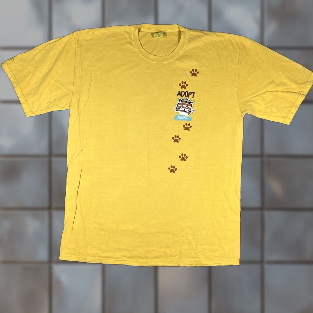 Vintage VINTAGE Crazy Shirts Adopt A Cat Meow Pineapple Dyed Yellow T-Shirt Men 2XL Yellow Cat Graphic Print Crew Neck Short Sleeve Cotton Summer EUC Size US XXL / EU 58 / 5 - 1 Thumbnail