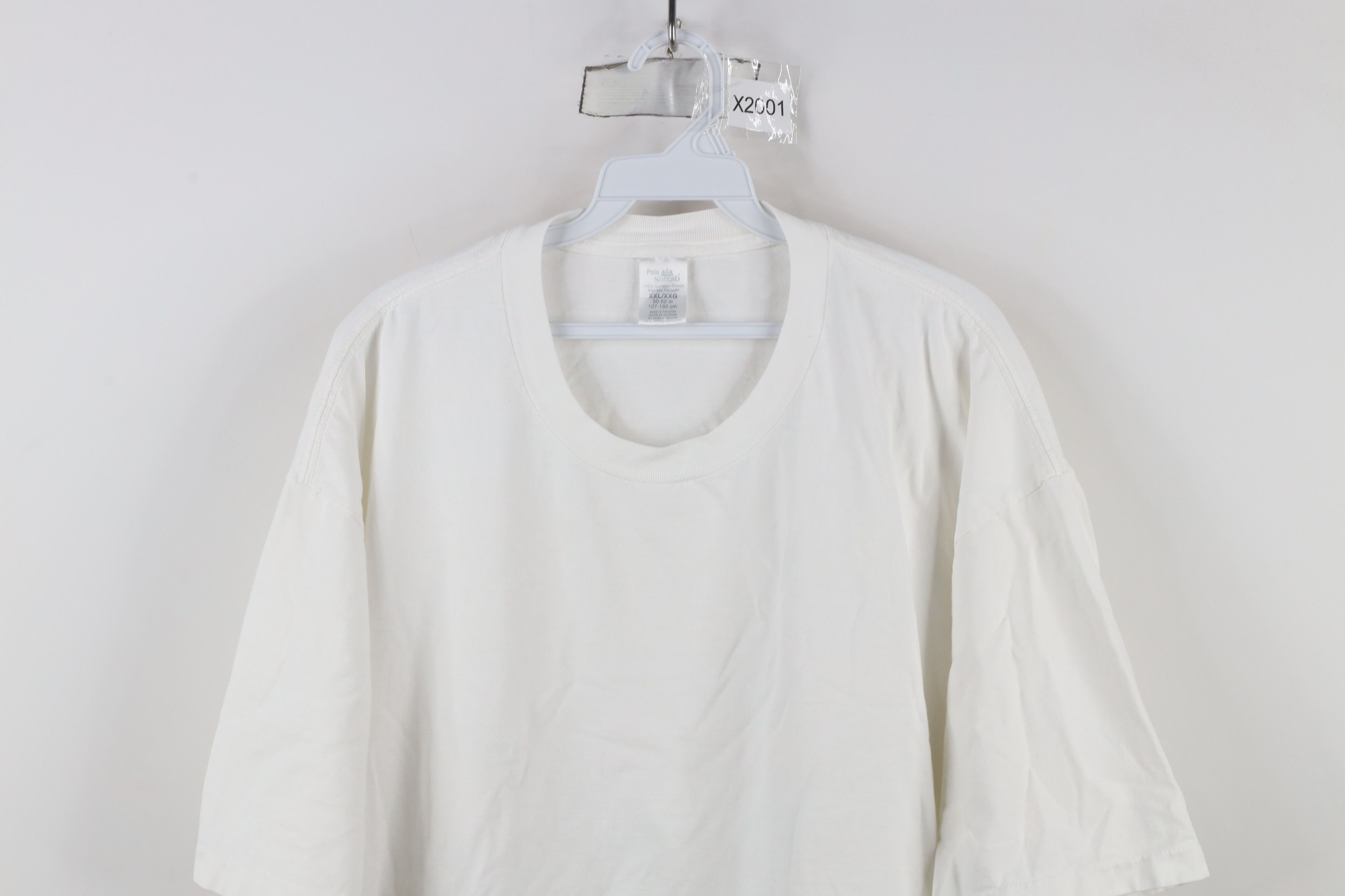 Vintage Vintage 90s Streetwear Short Sleeve T-Shirt White Cotton Size US XXL / EU 58 / 5 - 2 Thumbnail