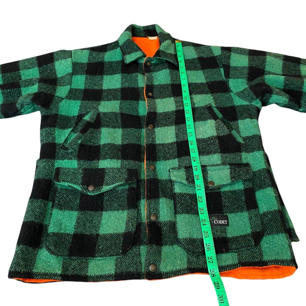 Japanese Brand Vintage 90s Codet Plaid Reversible Wool Button Jacket Size US M / EU 48-50 / 2 - 19 Thumbnail
