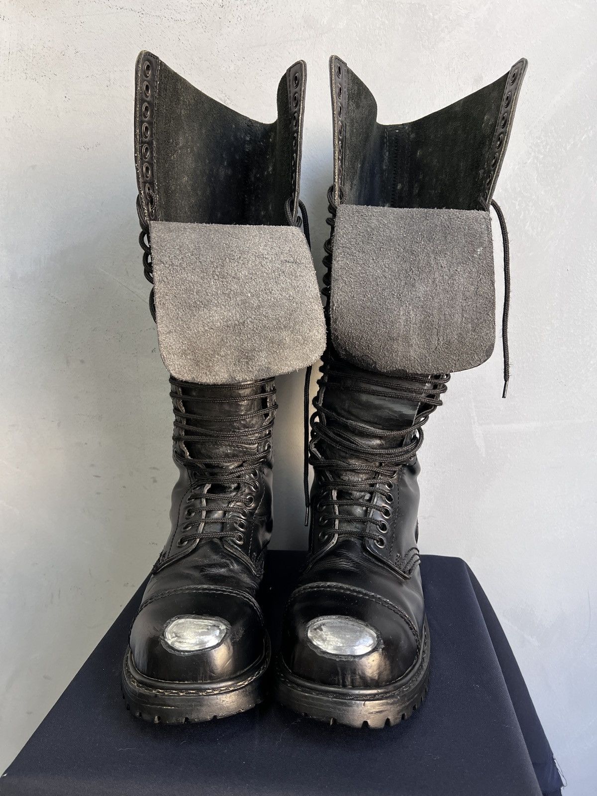 Undercover Undercover Leather Black Boots High Dirk Bikkembergs Style Size US 7 / EU 40 - 2 Thumbnail