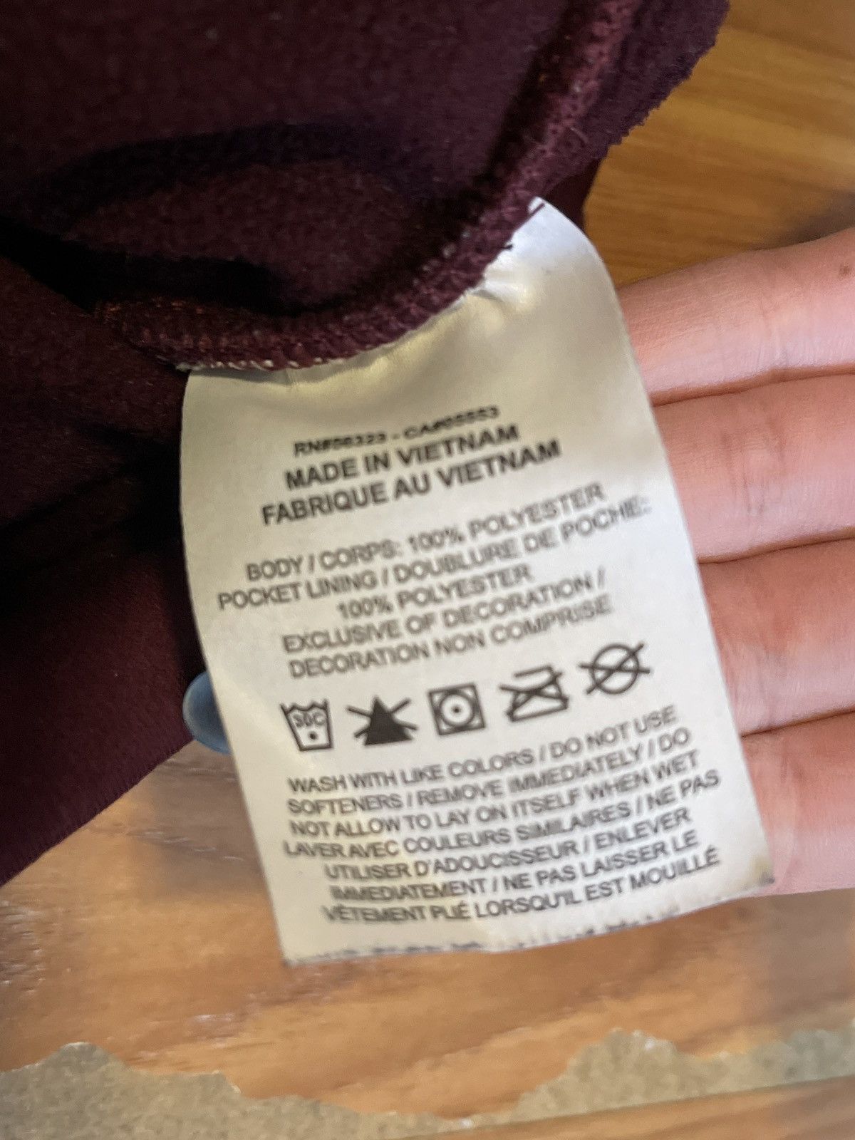 Nike BURGUNDY NIKE DRI-FIT HOODIE ✔️ Size US M / EU 48-50 / 2 - 3 Thumbnail