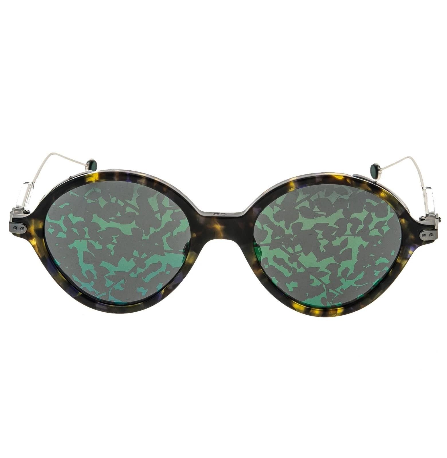 Christian Dior Monsieur CHRISTIAN DIOR UMBRAGE Havana Green Round Unisex Sunglasses Size ONE SIZE - 7 Thumbnail