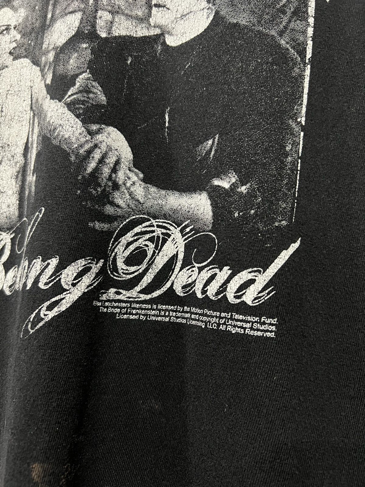 Vintage Vintage 90s The Bride Of Frankenstein Horror Movie Tshirt Size US L / EU 52-54 / 3 - 3 Thumbnail