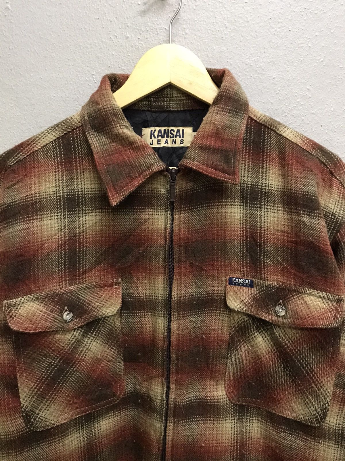 Japanese Brand × Kansai Yamamoto × Vintage VINTAGE KANSAI JEANS PLAID FLANNEL JACKET Size US M / EU 48-50 / 2 - 4 Thumbnail