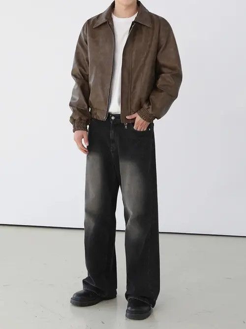 Japanese Brand Kizuki x Aoshi Black Baggy Washed Denim Jeans Size US 30 / EU 46 - 4 Thumbnail