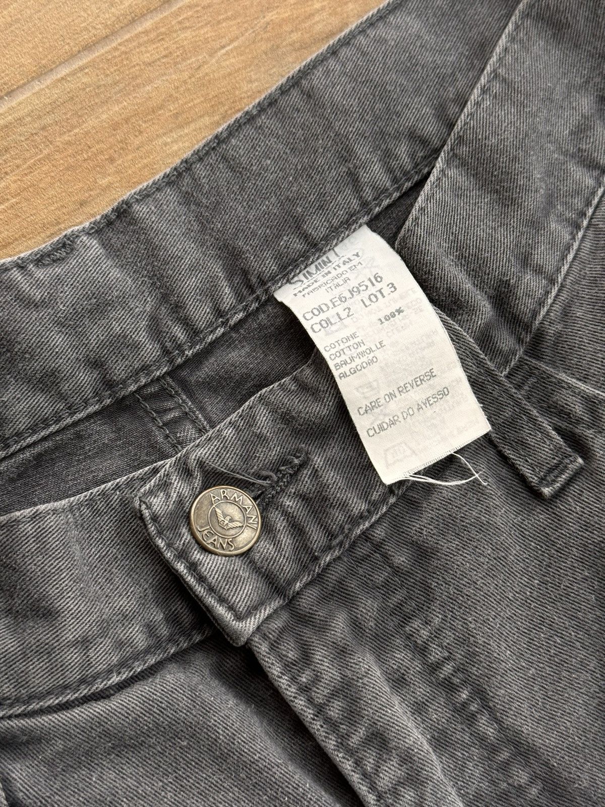 Armani × Vintage Vintage Armani Jeans Grey Baggy Japanese Streetwear Pants Size US 30 / EU 46 - 11 Thumbnail