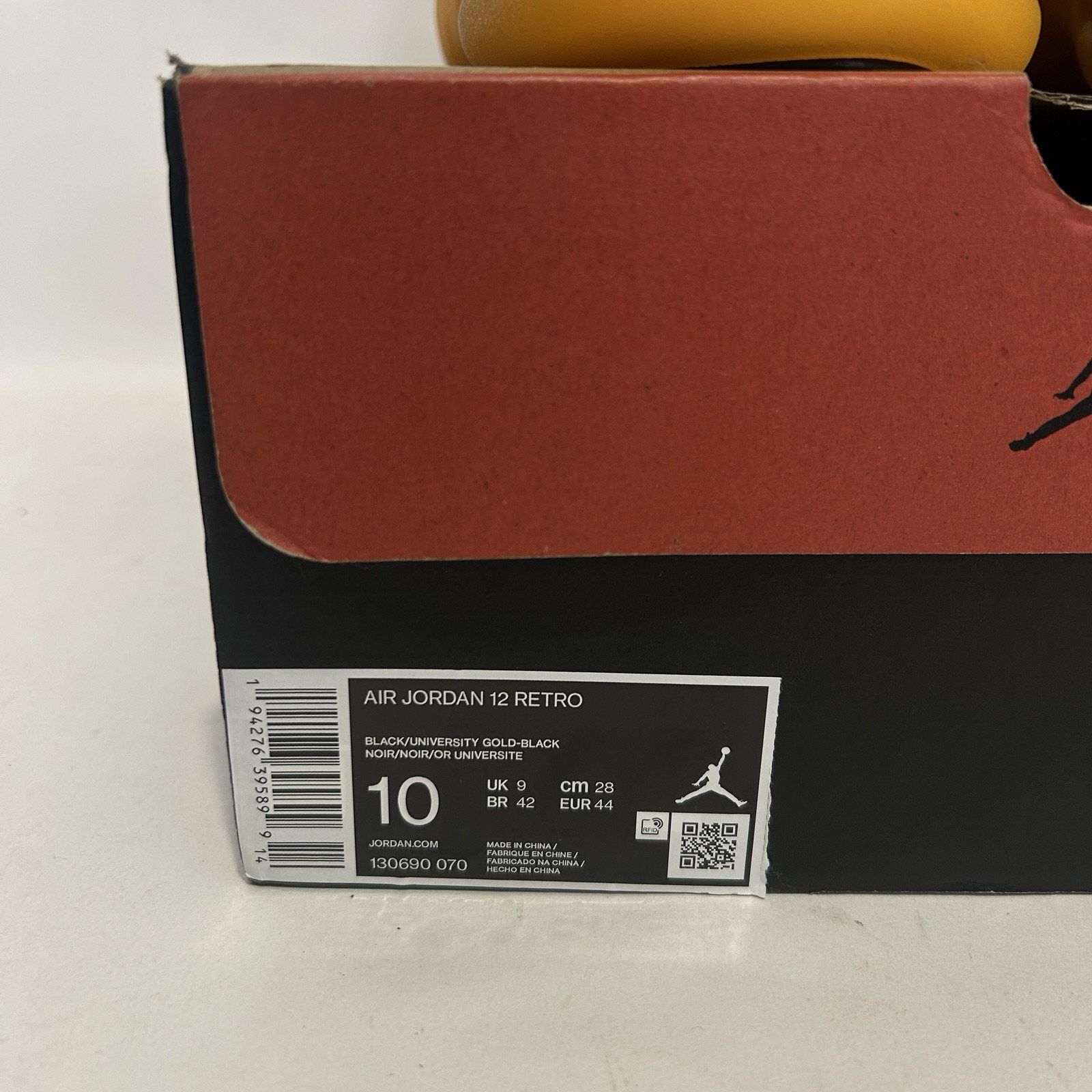 Nike Nike Air Jordan 12 Retro “Black University Gold” Size US 10 / EU 43 - 5 Thumbnail