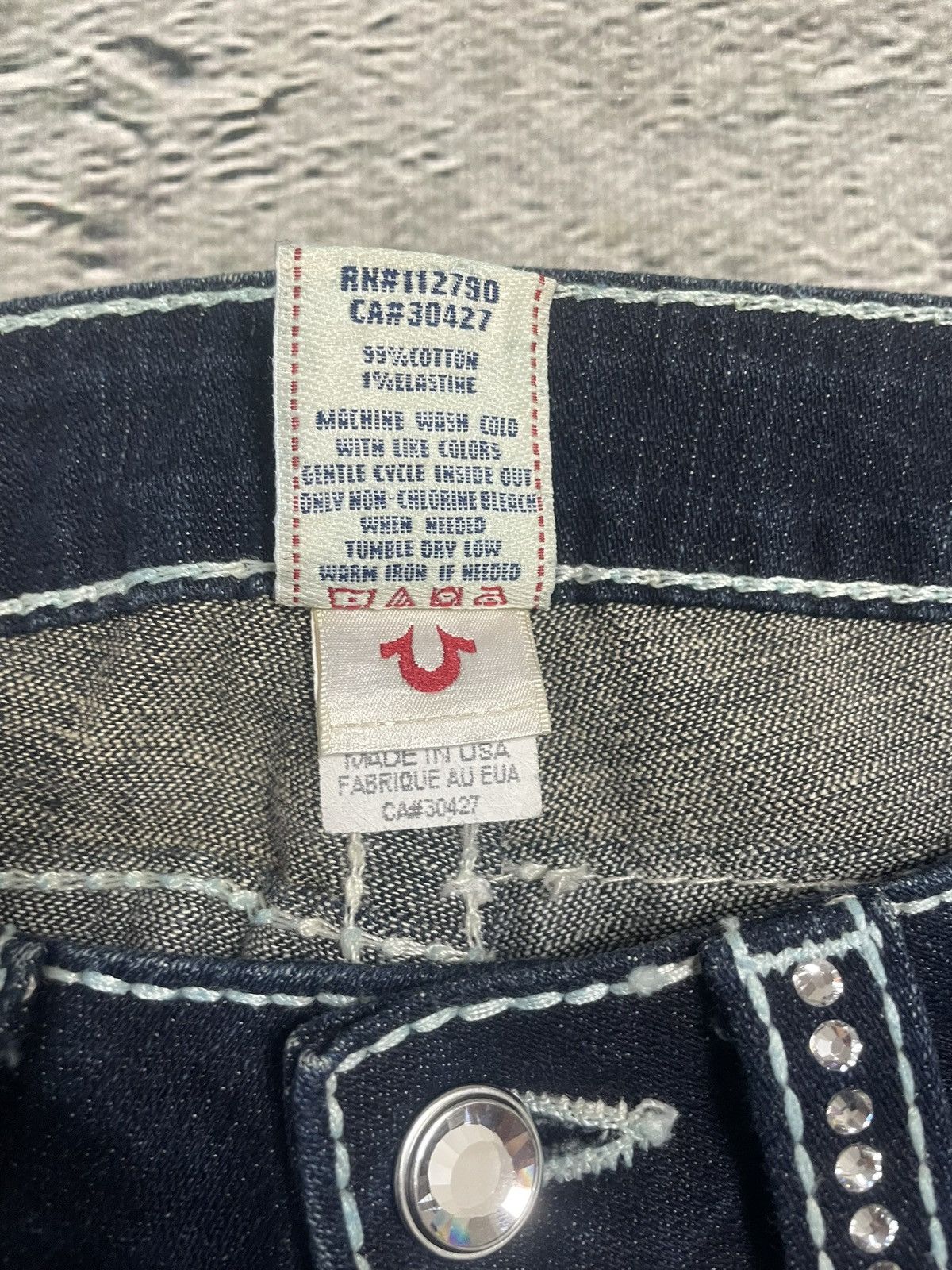 True Religion True Religion blue jeans white thick stitching Billy Disco Size 30" / US 8 / IT 44 - 8 Thumbnail