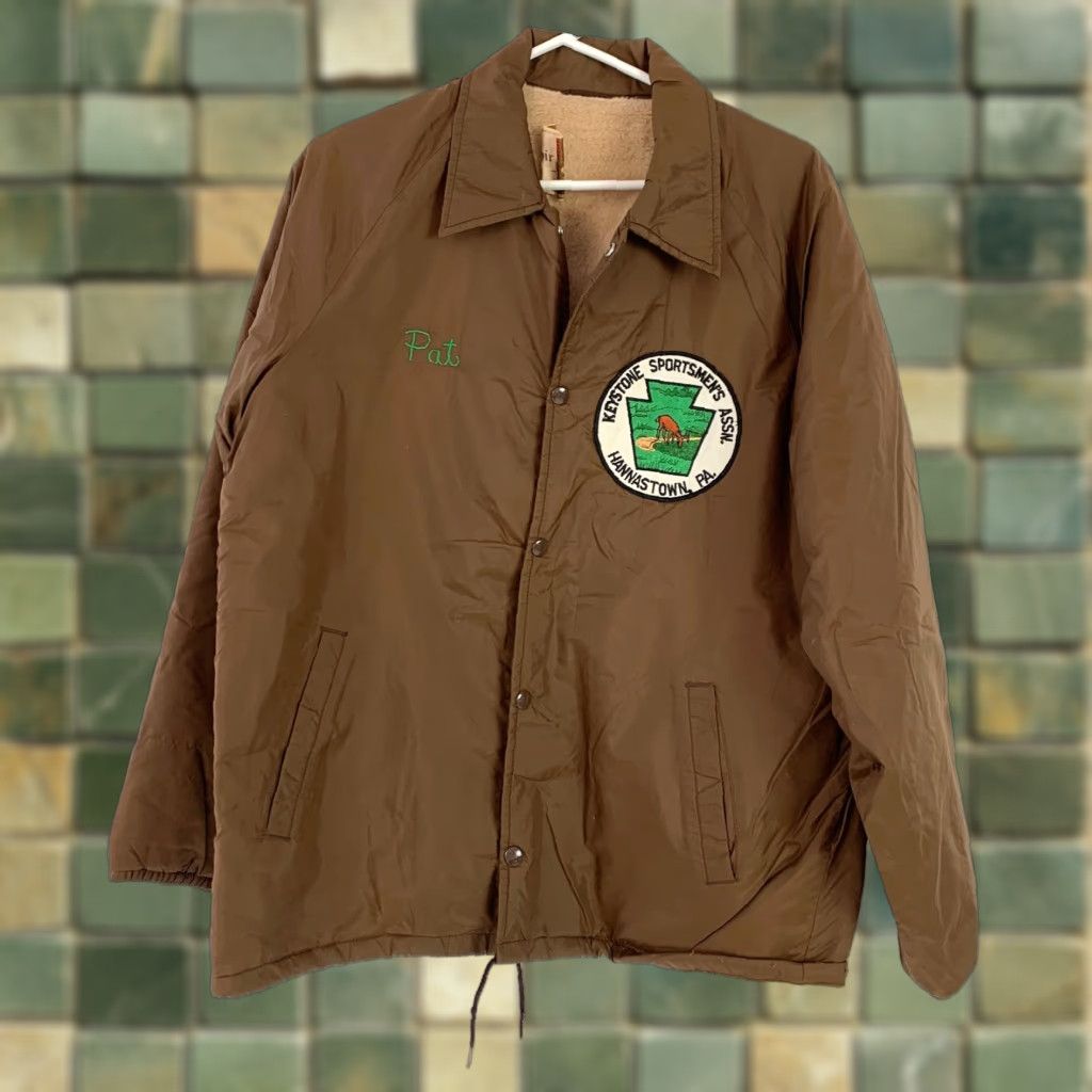 Vintage VINTAGE Sir Jac Windbreaker Jacket Brown Men L Nylon Mid-Length Button Collared 22" Chest Casual Outdoor Size US L / EU 52-54 / 3 - 1 Thumbnail