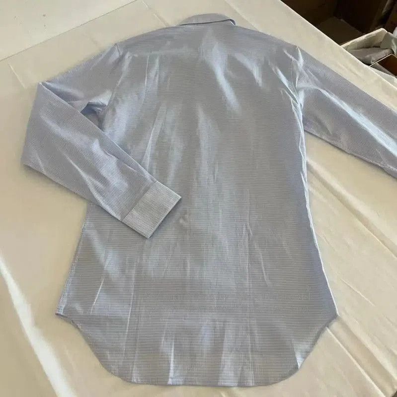 Dior Dior Light Blue Cotton Men's Shirt . Size US S / EU 44-46 / 1 - 1 Thumbnail