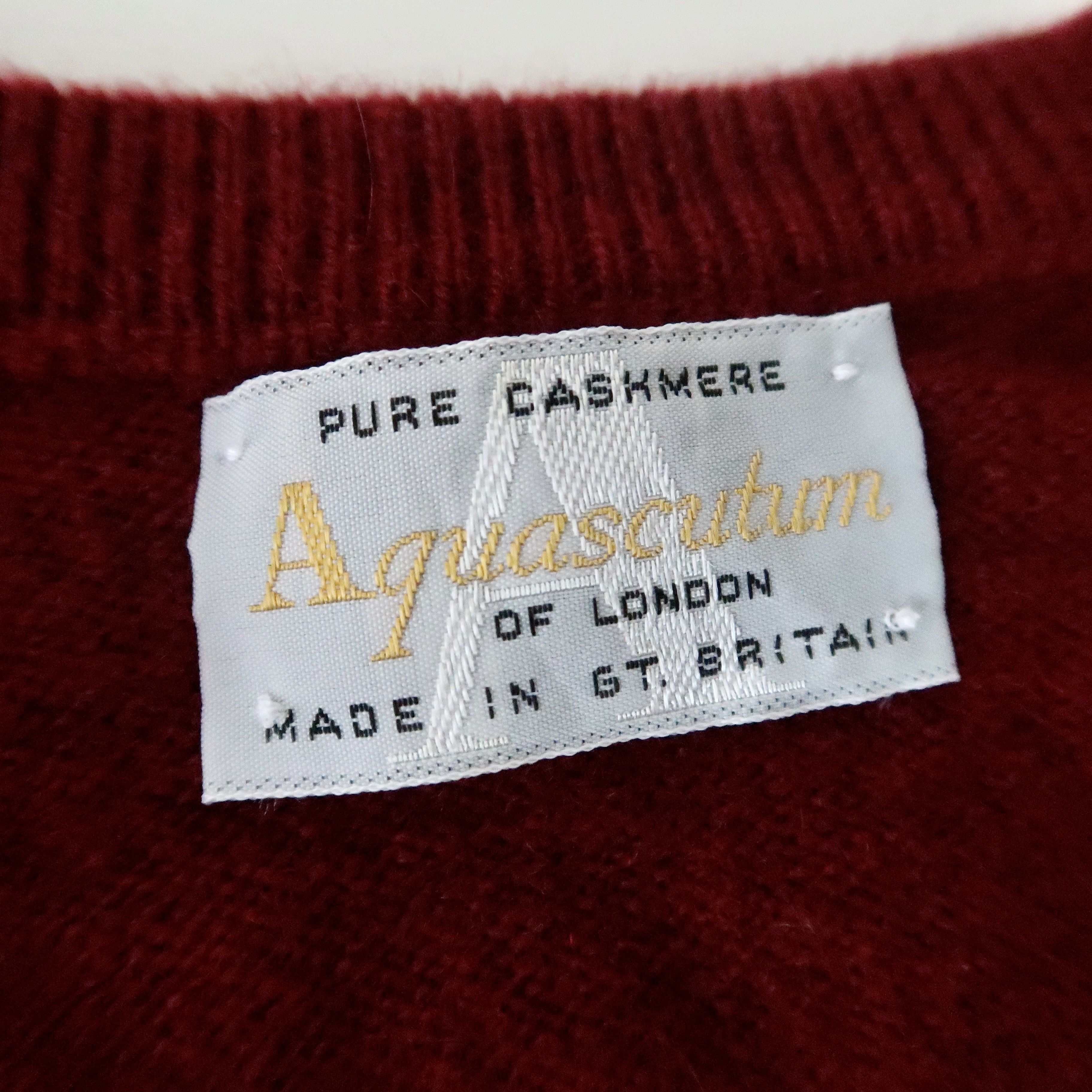 Aquascutum VTG 1990s Aquascutum pure cashmere sweater, made in England Size US M / EU 48-50 / 2 - 9 Thumbnail