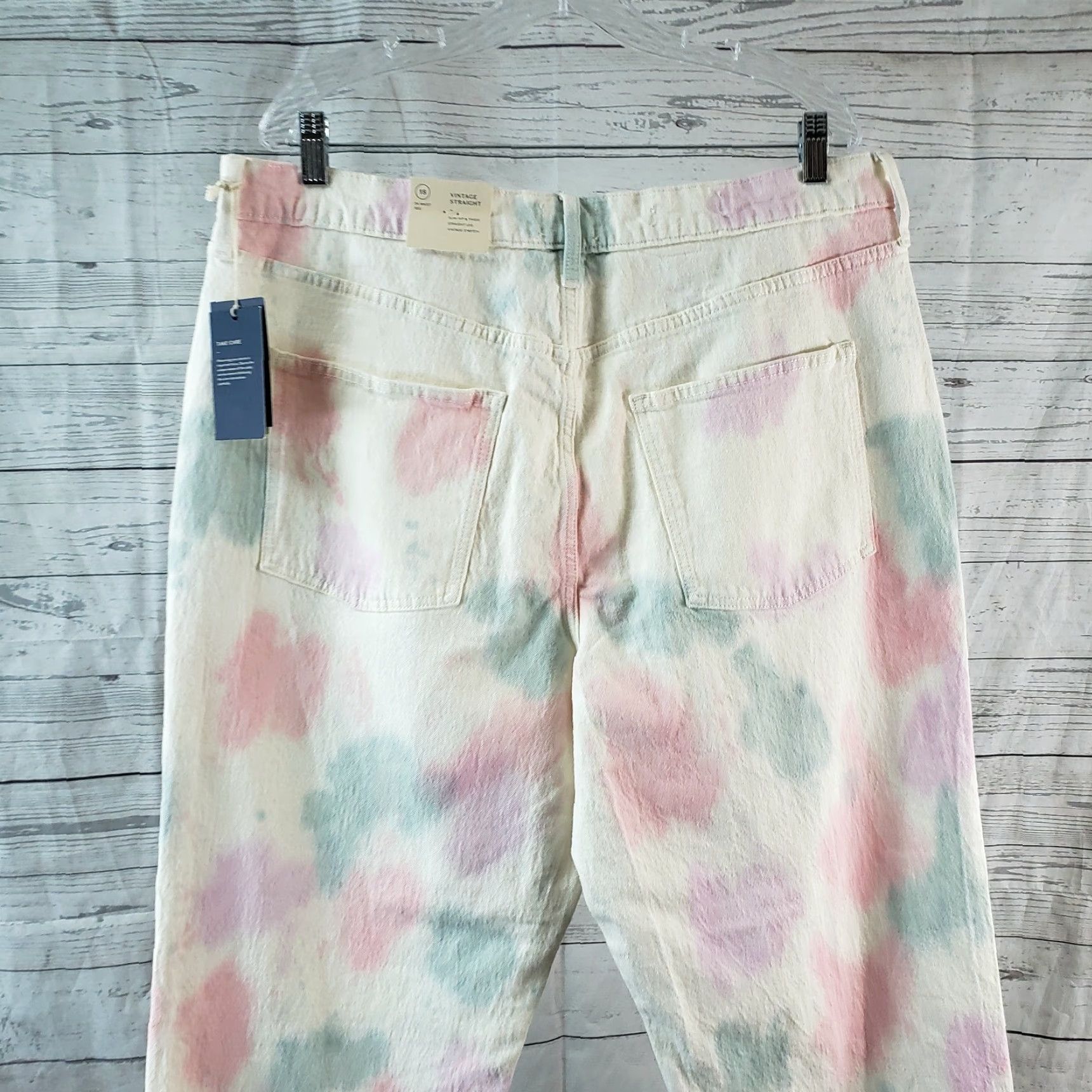 Vintage Universal Thread Womens Straight Jeans Sz 18 White Pink High Rise Size 40" / US 18 - 4 Thumbnail