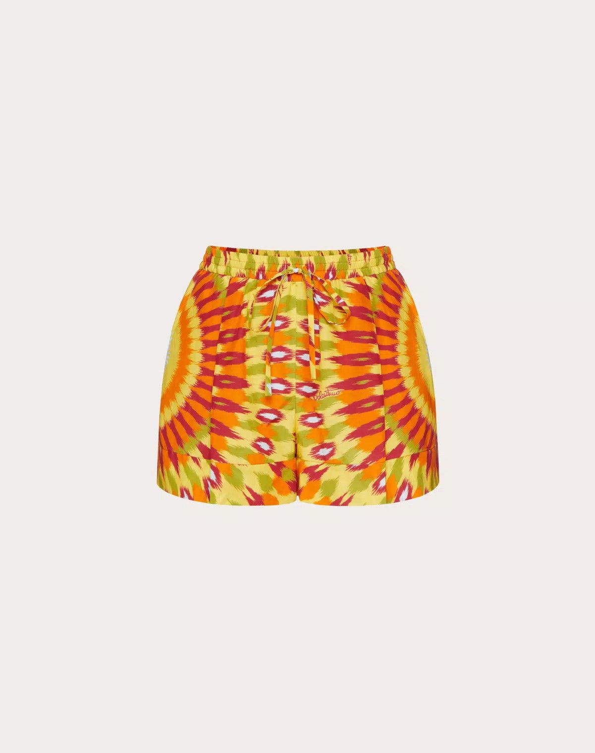 Valentino o1s1wg110925 Round Rain Print Popeline Shorts in Orange Size 32" / US 10 / IT 46 - 1 Thumbnail