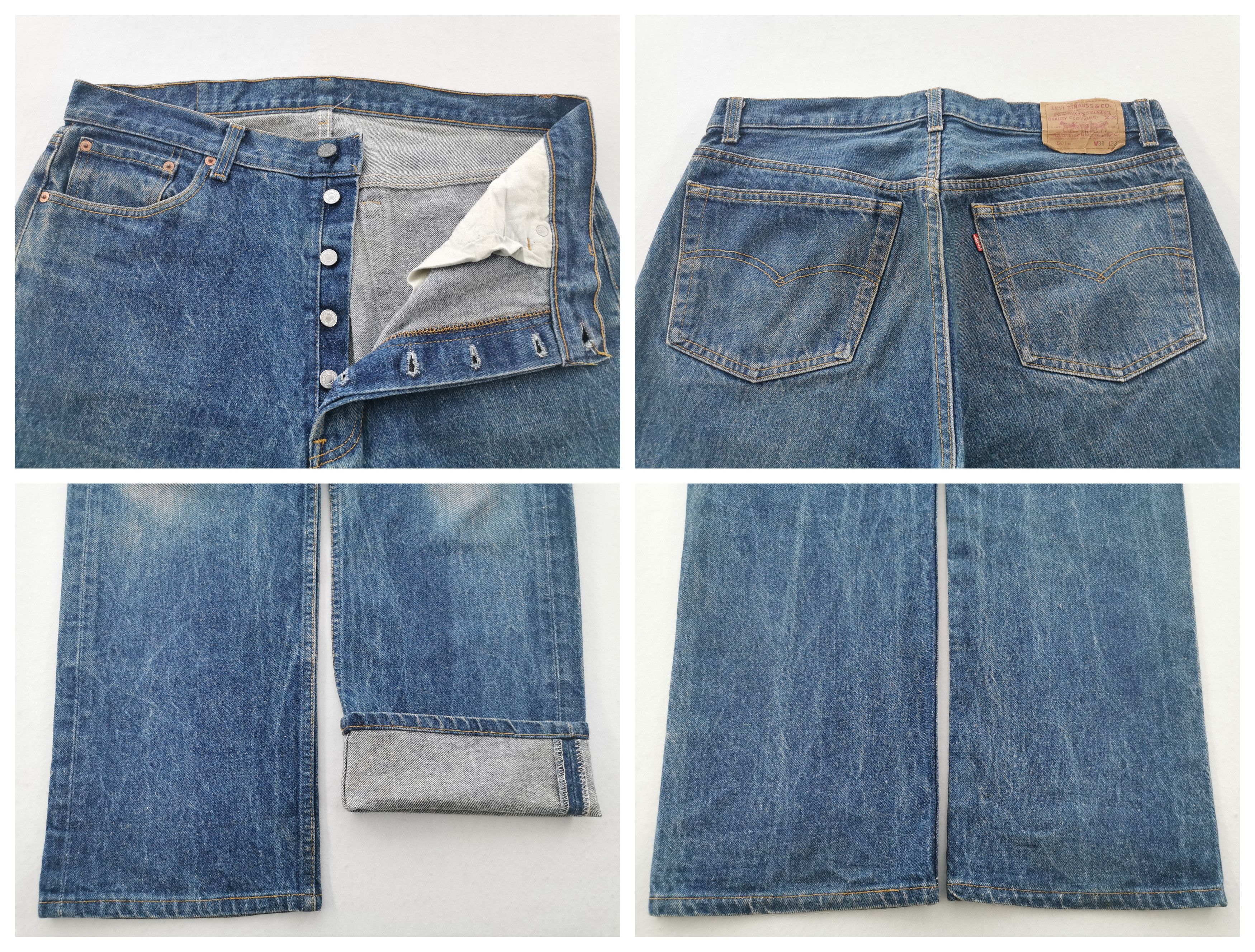 Levi's Vintage 90's Levis Lot 501 Denim Made In USA Size 34/38x32 Size US 34 / EU 50 - 8 Thumbnail