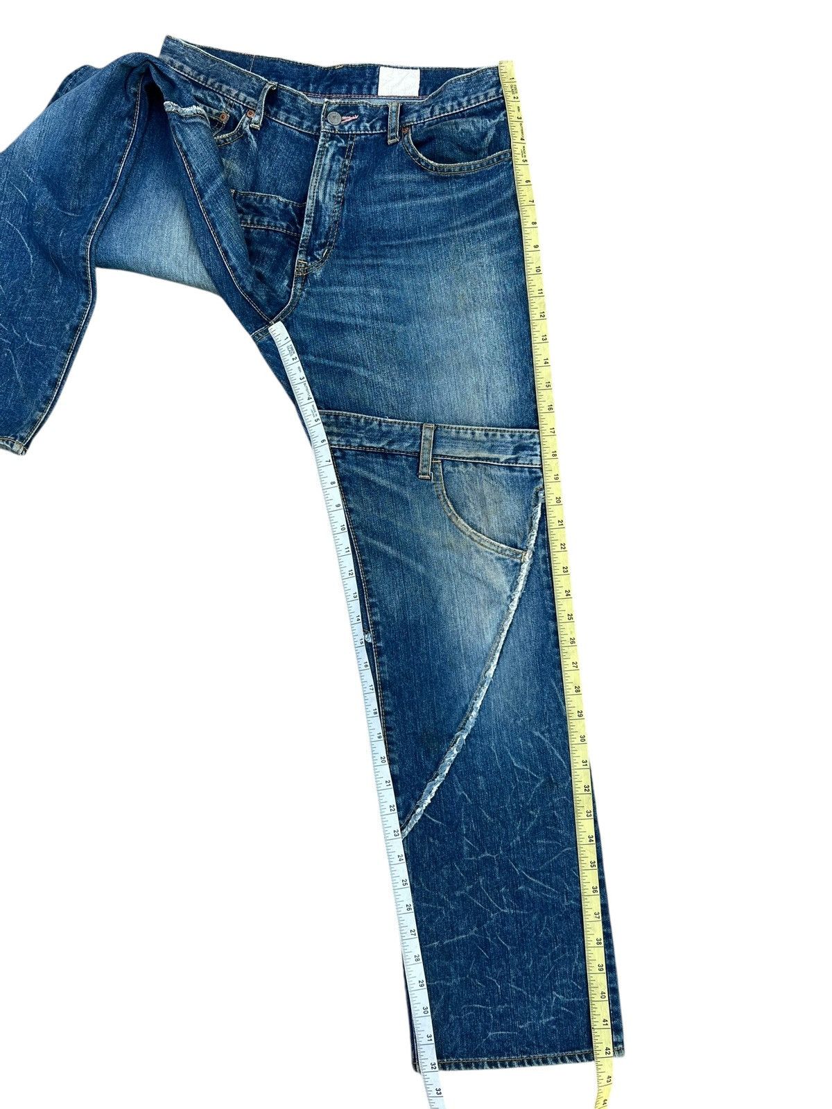 Vintage Vintage Antgauge Multiple Cut Raw Edge Mud Denim Jeans Size US 32 / EU 48 - 4 Thumbnail