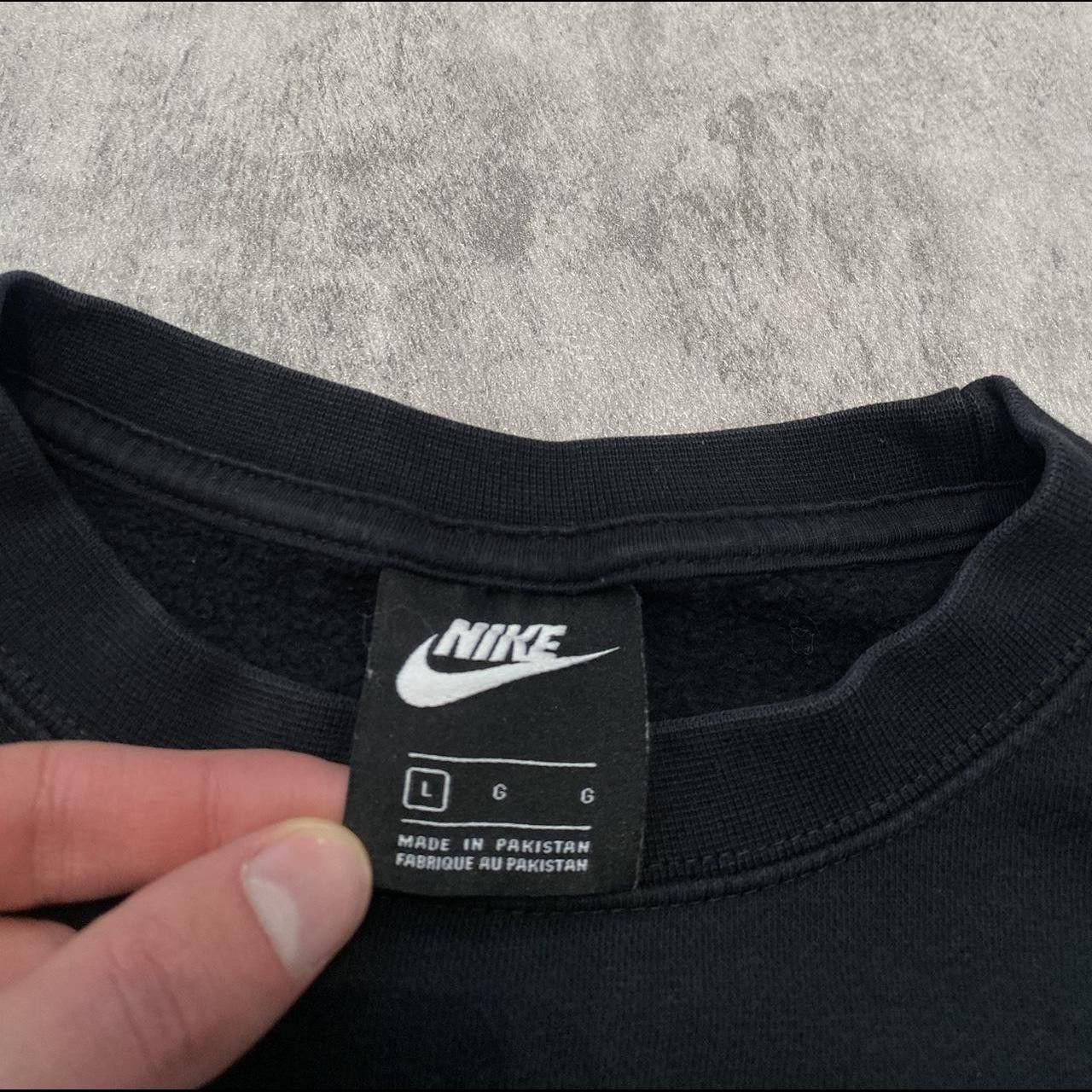 Nike Black Nike crewneck sweatshirt with white logo Size US L / EU 52-54 / 3 - 4 Thumbnail