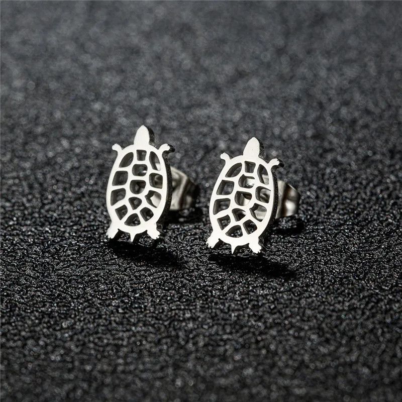 Jewelry Sea Turtle Mini Stud Earrings Charm Earring Gift Size ONE SIZE - 1 Preview