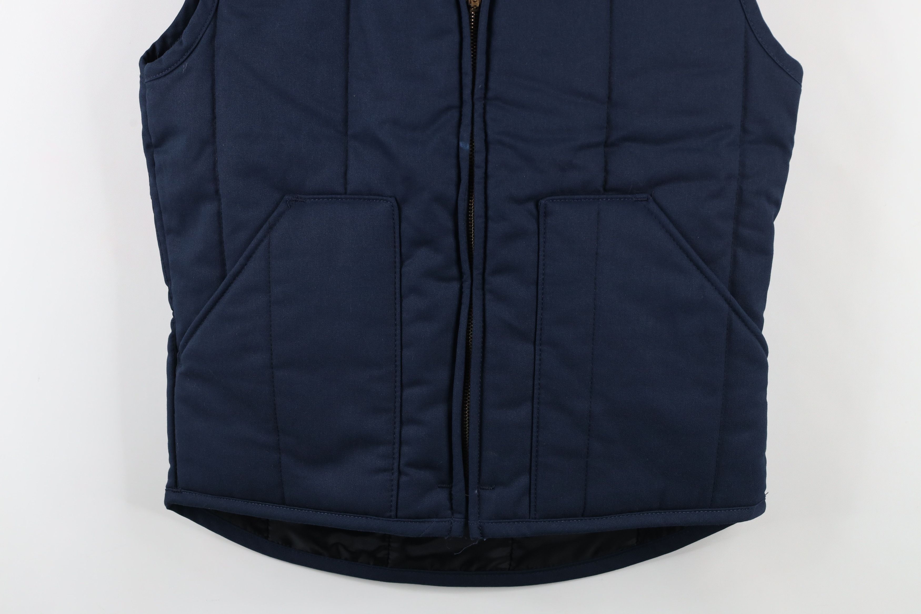 Vintage Vintage 90s Streetwear Workwear Puffer Vest Jacket Blue Size US S / EU 44-46 / 1 - 3 Thumbnail
