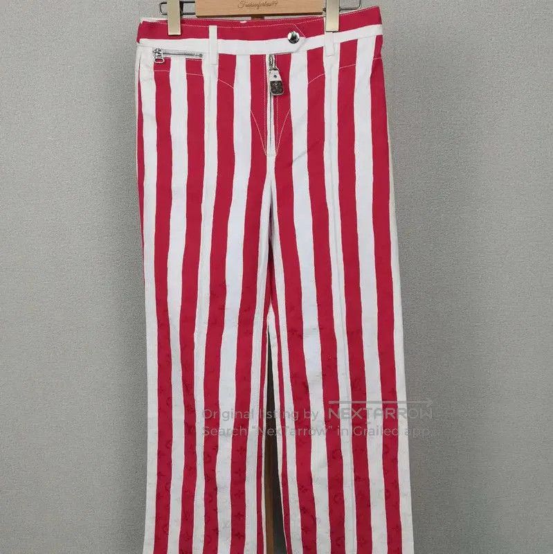 Louis Vuitton Louis Vuitton Red and White Striped Pants . Size 23" - 1 Thumbnail