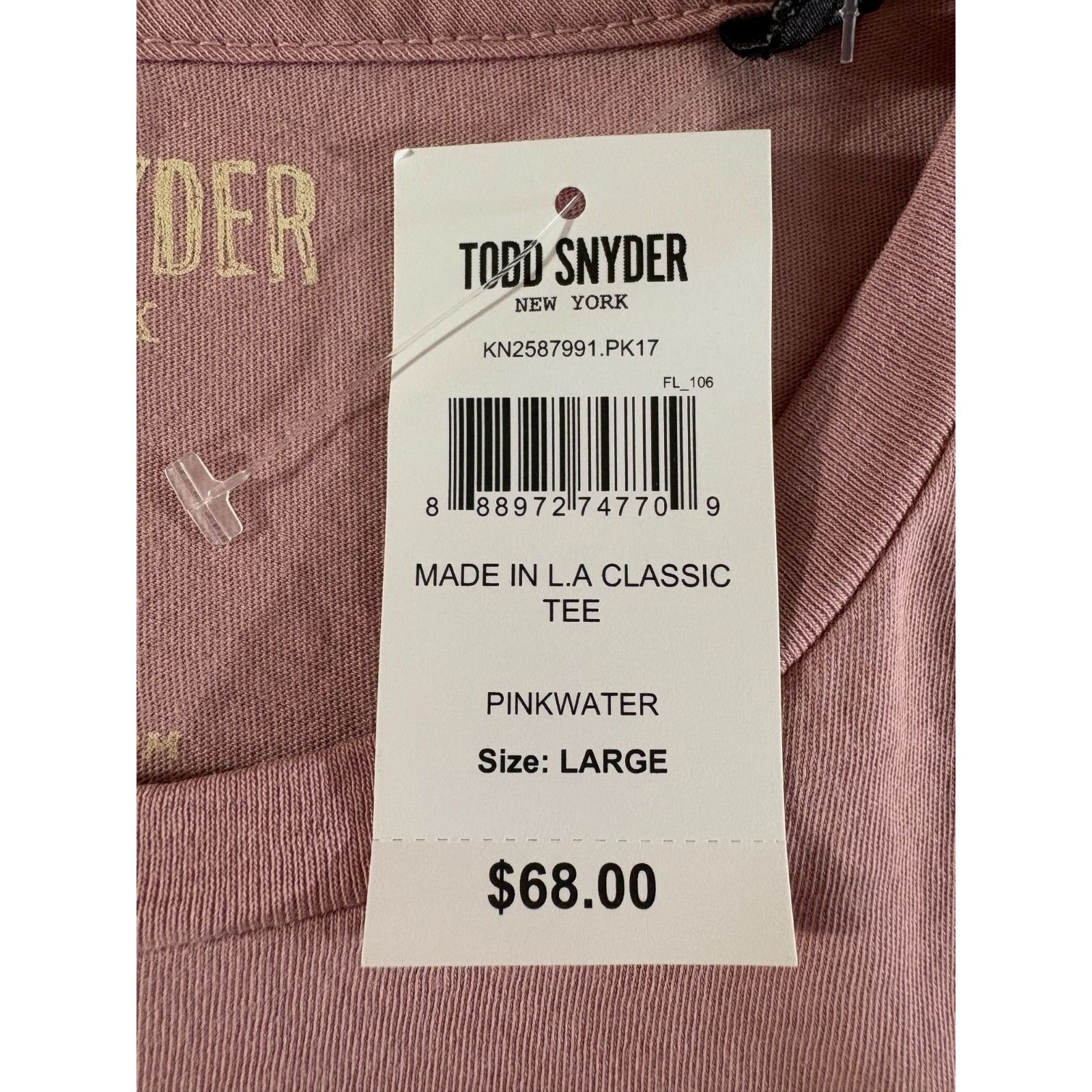 Champion CHAMPION x TODD SNYDER classic Tee sz L color pinkwater NWT Size US L / EU 52-54 / 3 - 3 Thumbnail