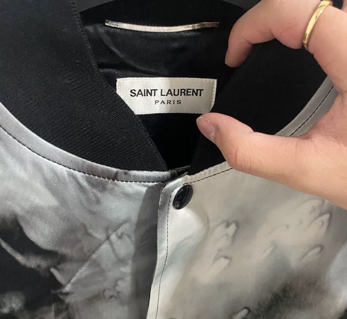 Saint Laurent Paris × Yves Saint Laurent Saint Laurent SLP18SS Inkjet Silk Jacket2412-Nextarrow Size US M / EU 48-50 / 2 - 5 Thumbnail