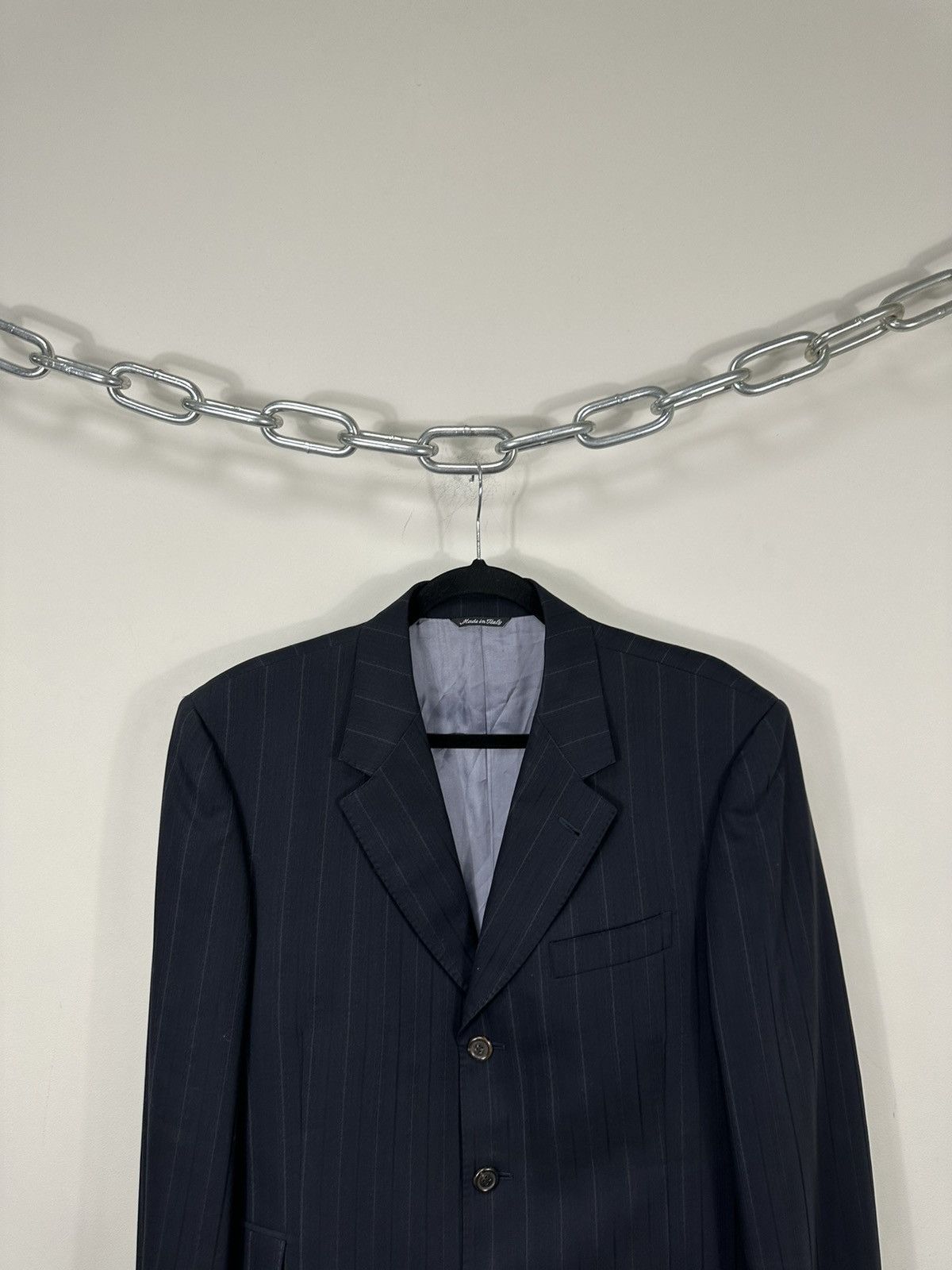 Paul Smith Paul Smith Navy Striped 3-Button Luxury Wool Blazer Size 42R - 4 Thumbnail