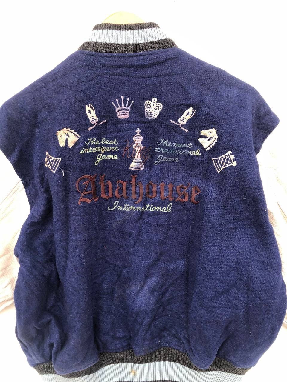 ABAHOUSE Vintage 80s Abahouse Japan Varsity Jacket Wool Leather Size US L / EU 52-54 / 3 - 6 Thumbnail