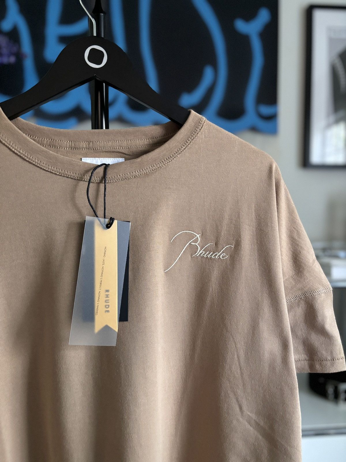 Rhude RHUDE VINTAGE BROWN REVERSE LOGO TEE Size US M / EU 48-50 / 2 - 4 Thumbnail