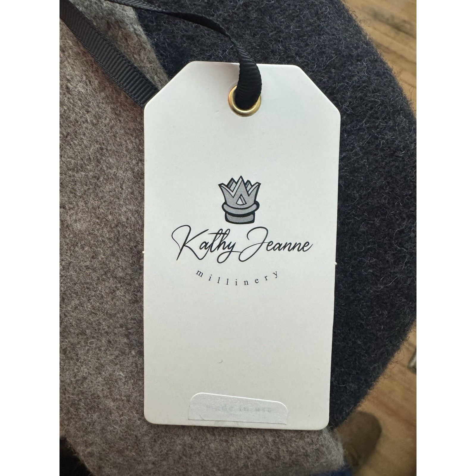 Other Kathy Jeanne Millinery Wool Beret Hat Gray Taupe Double Pom Size ONE SIZE - 7 Thumbnail