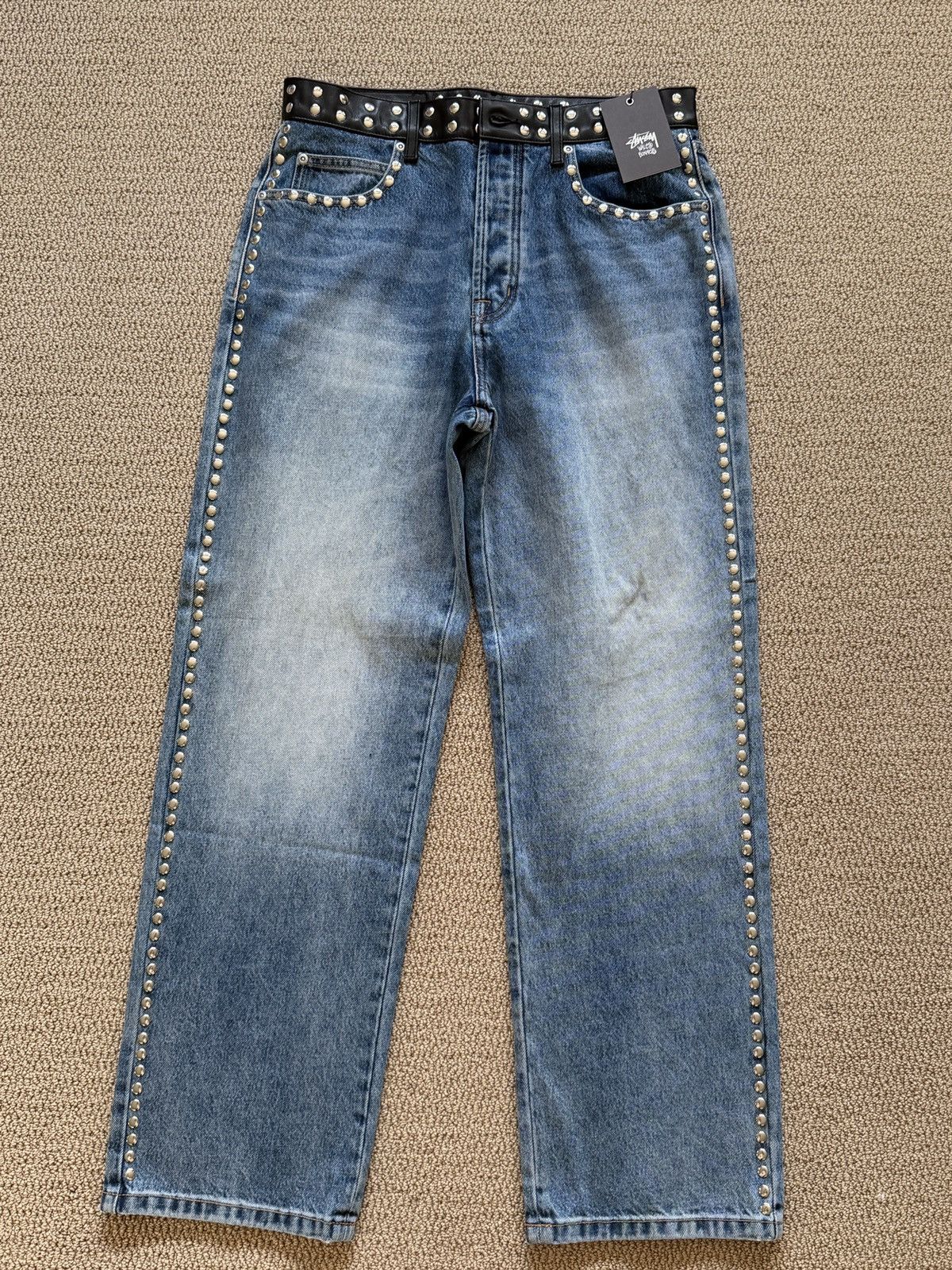 Stussy × Wales Bonner Stussy x Wales Bonner Denim Studded Jeans Size US 32 / EU 48 - 1 Thumbnail