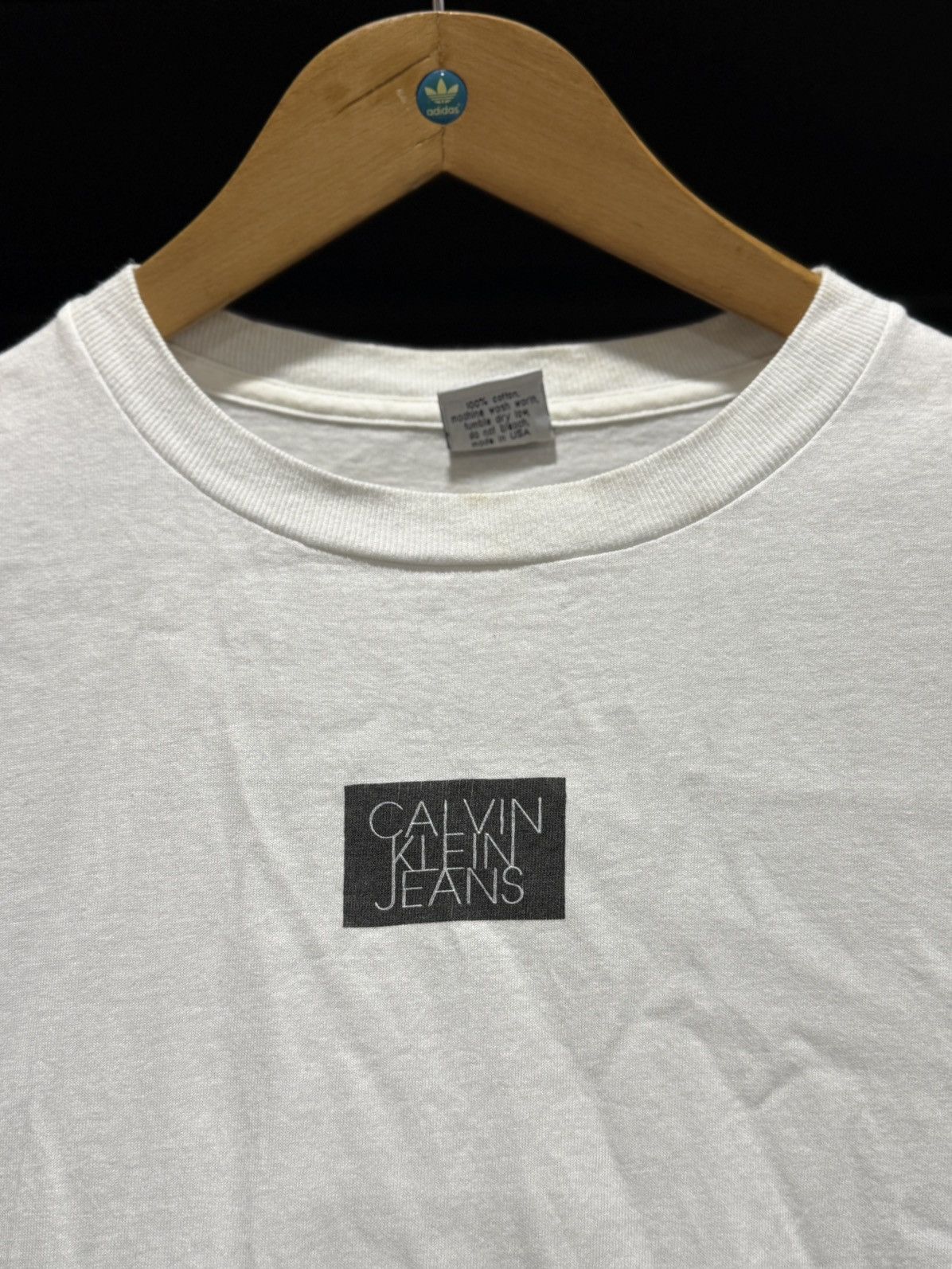 Calvin Klein × Vintage Vintage 90s Calvin Klein Jeans Box Canter Usa Tee Size US M / EU 48-50 / 2 - 2 Thumbnail