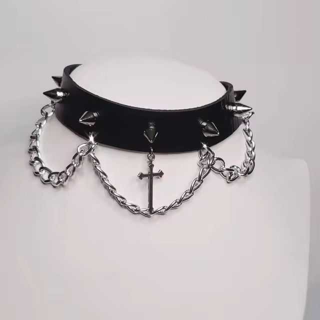 Jewelry Choker Cross Gorgeous Jewellery Necklace Size ONE SIZE - 5 Thumbnail