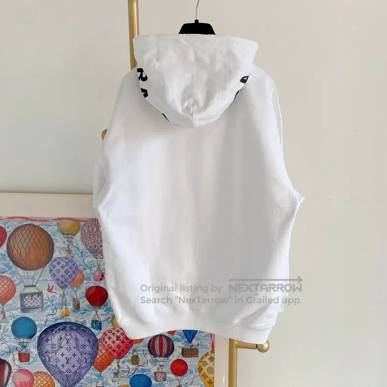 Balenciaga Balenciaga White Hooded Sweatshirt Size US XS / EU 42 / 0 - 2 Thumbnail