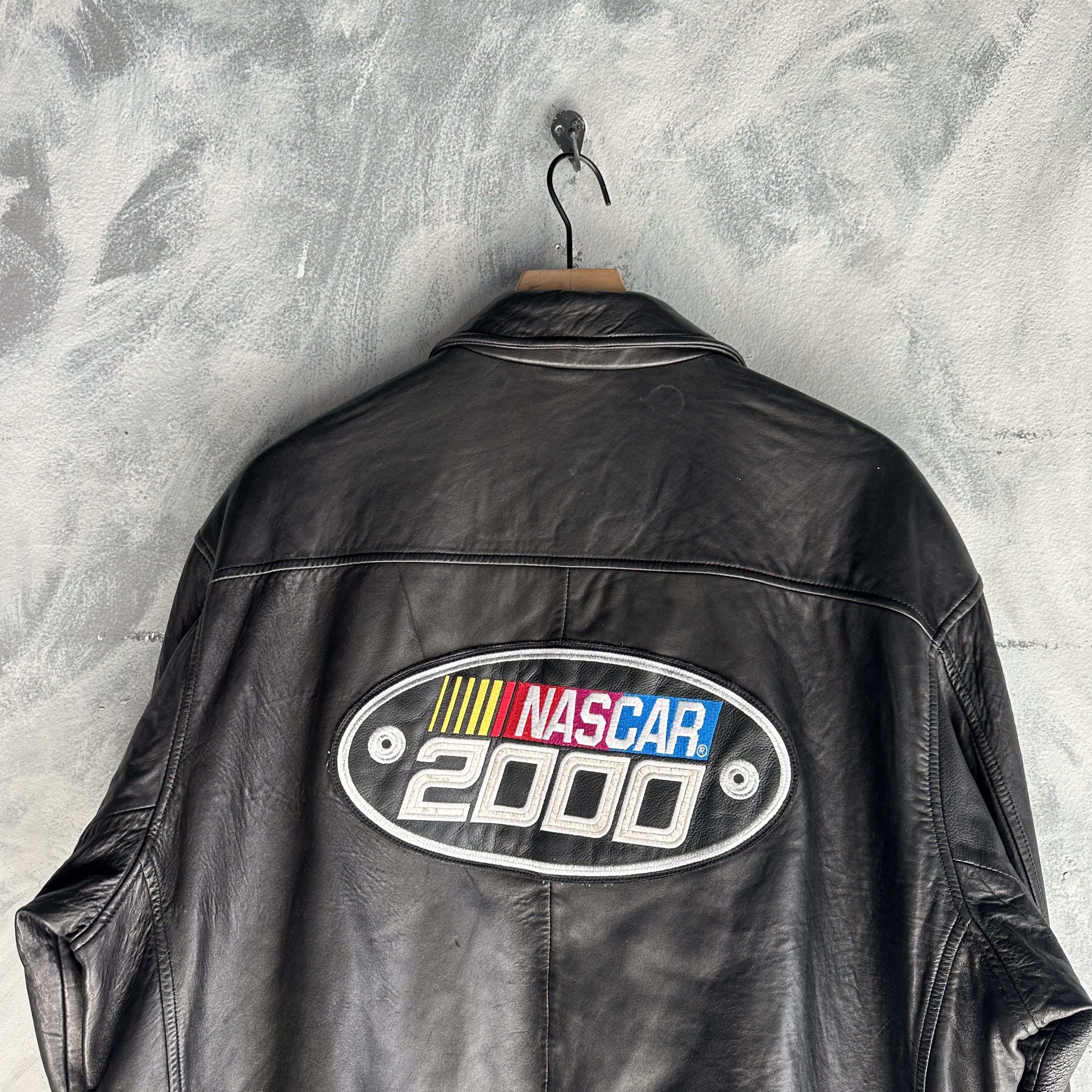 NASCAR Vintage Nascar Genuine Leather Jacket Men’s Sz Large Black Size US L / EU 52-54 / 3 - 6 Thumbnail