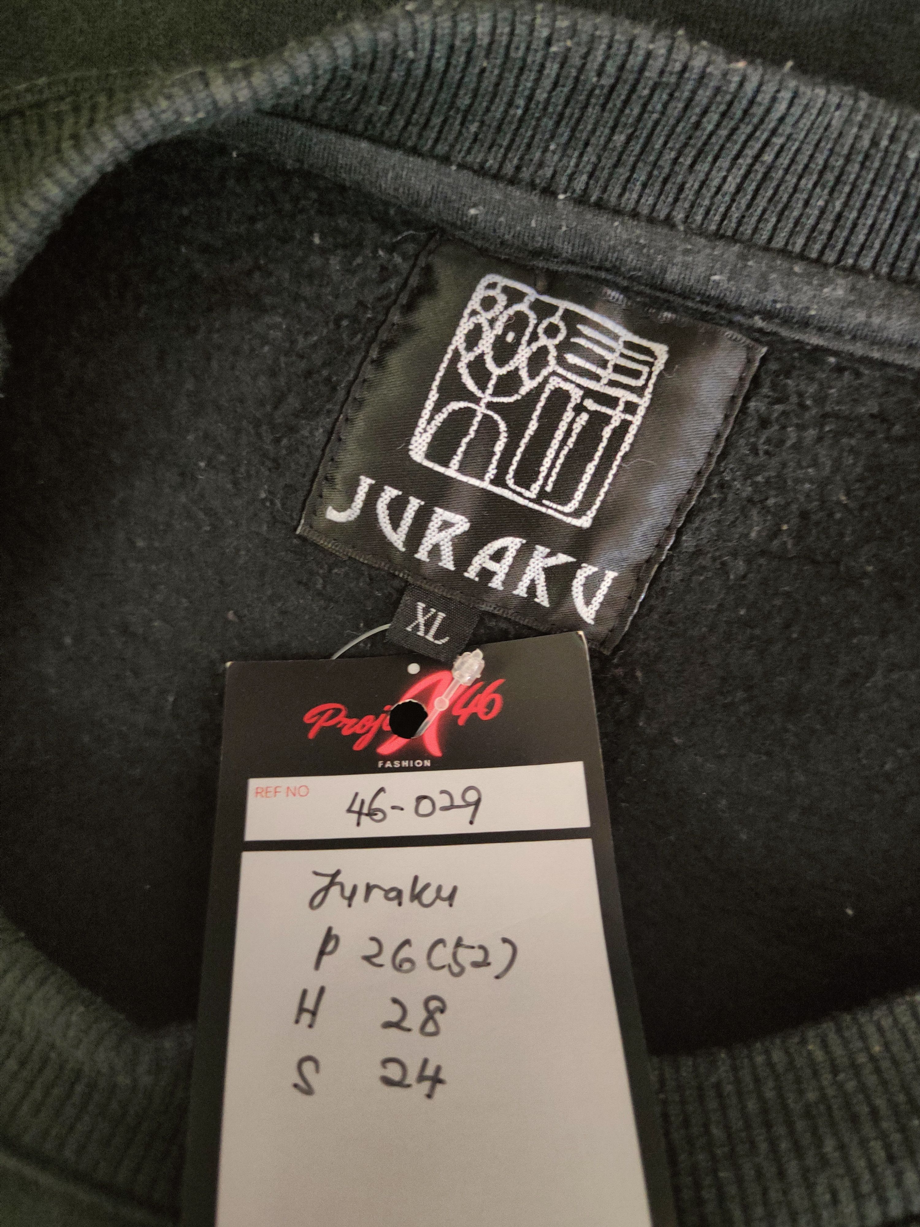 Japanese Brand DL Juraku Black Dragon Sweatshirts #46-029 Size US XL / EU 56 / 4 - 15 Thumbnail