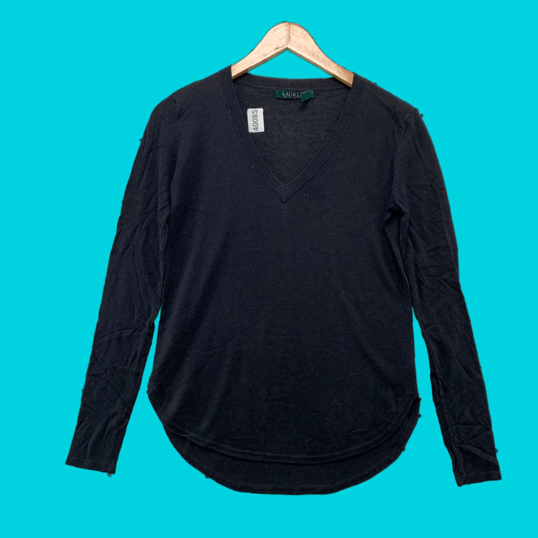 Ralph Lauren LRL Lauren Ralph Lauren Silk Blend Top Womens XS Black Round Neck 18.5x25.5 Size XS / US 0-2 / IT 36-38 - 1 Thumbnail