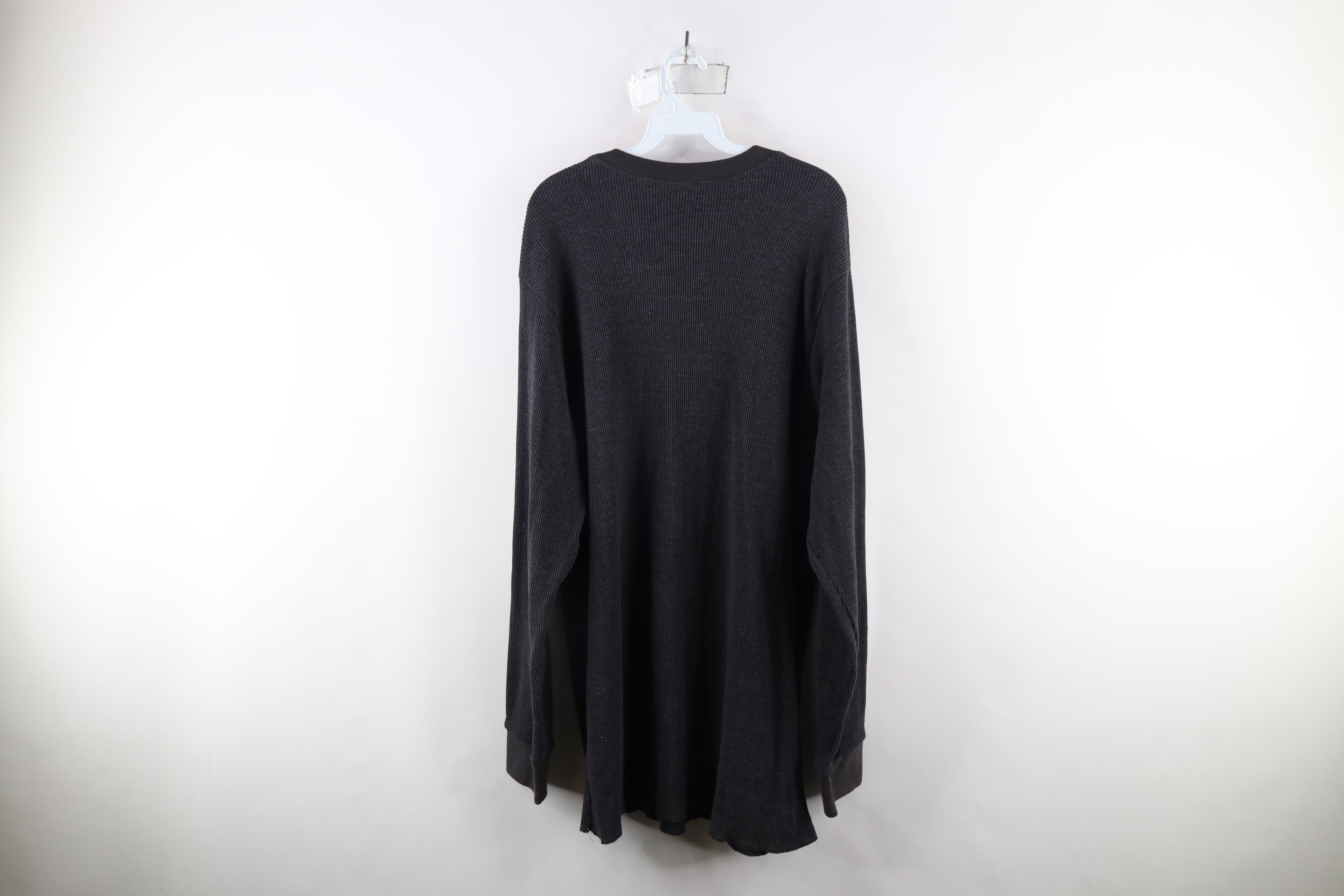Vintage Vintage 90s Streetwear Waffle Knit Long Sleeve T-Shirt Gray Size US XXL / EU 58 / 5 - 5 Thumbnail
