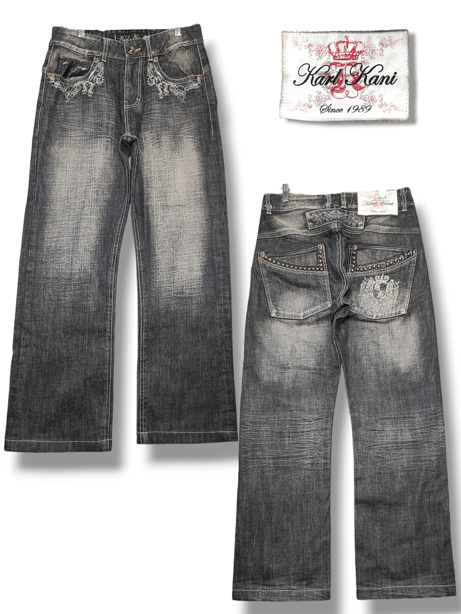 Karl Kani Vintage 90’s Style Karl Kani Baggy Distress Jean Size US 30 / EU 46 - 1 Thumbnail