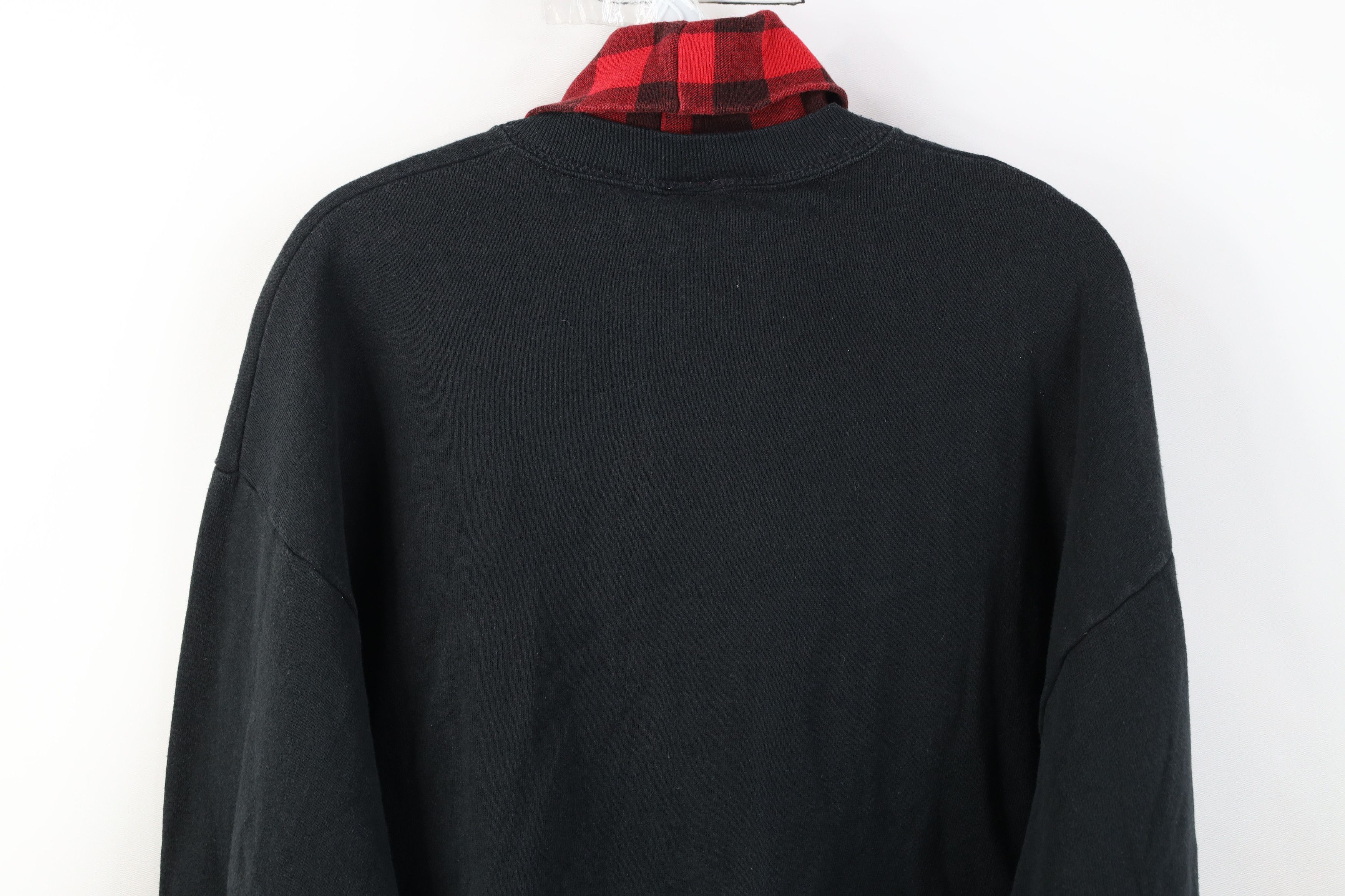 Vintage Vintage 90s Montana Big Sky Turtleneck Sweatshirt Black USA Size L / US 10 / IT 46 - 13 Thumbnail