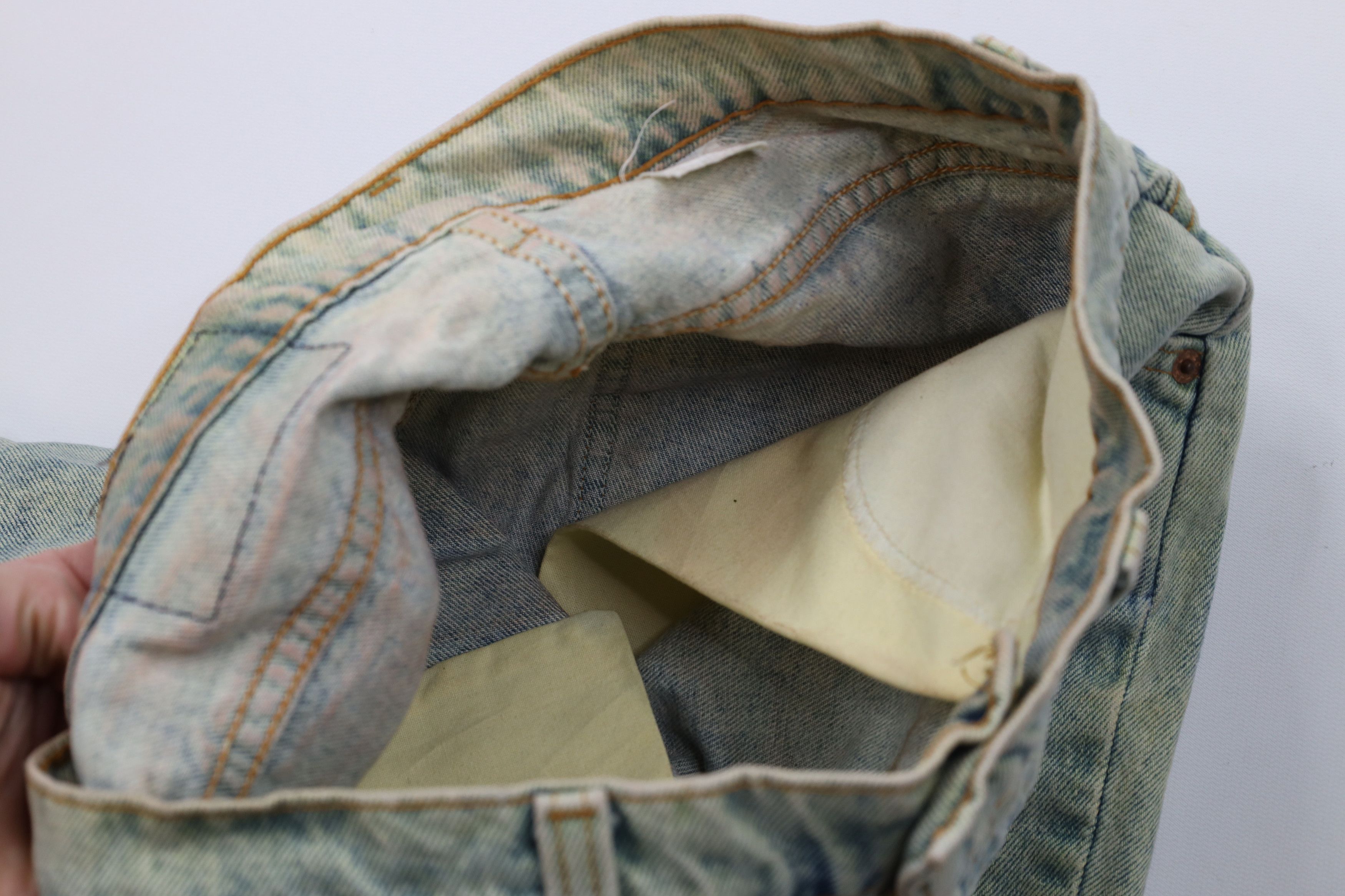Levi's Vintage 90s Levis 921 Orange Tab Off Denim Shorts Jorts USA Size 34" / US 12 / IT 48 - 8 Thumbnail