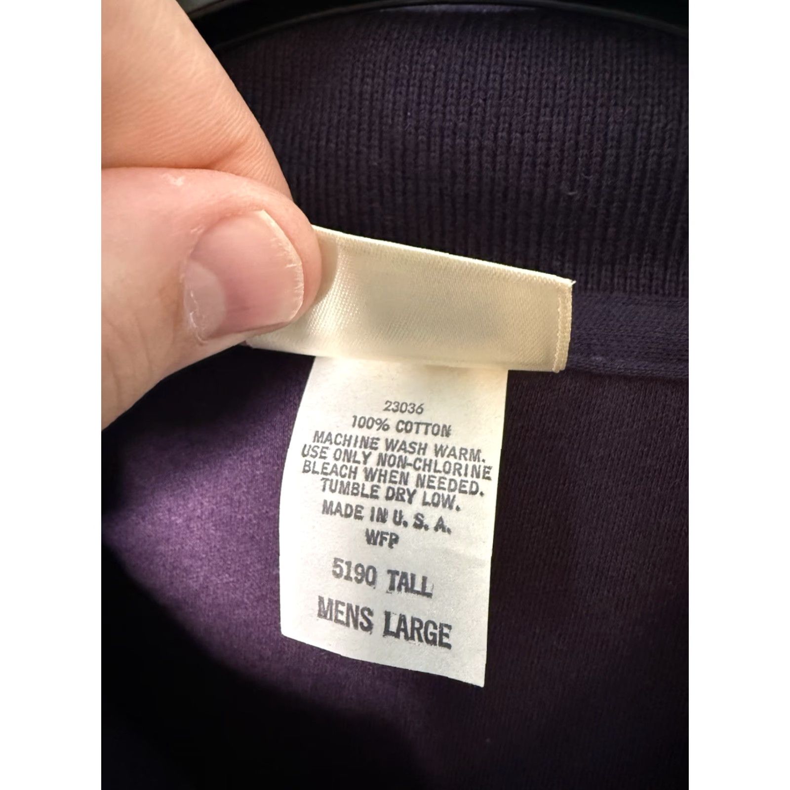 Vintage VINTAGE L.L. Bean Polo Shirt Mens Large Tall Purple Short Sleeve 90s USA Knit Cotton Regular Shirt Men Braodcast Size US L / EU 52-54 / 3 - 4 Thumbnail