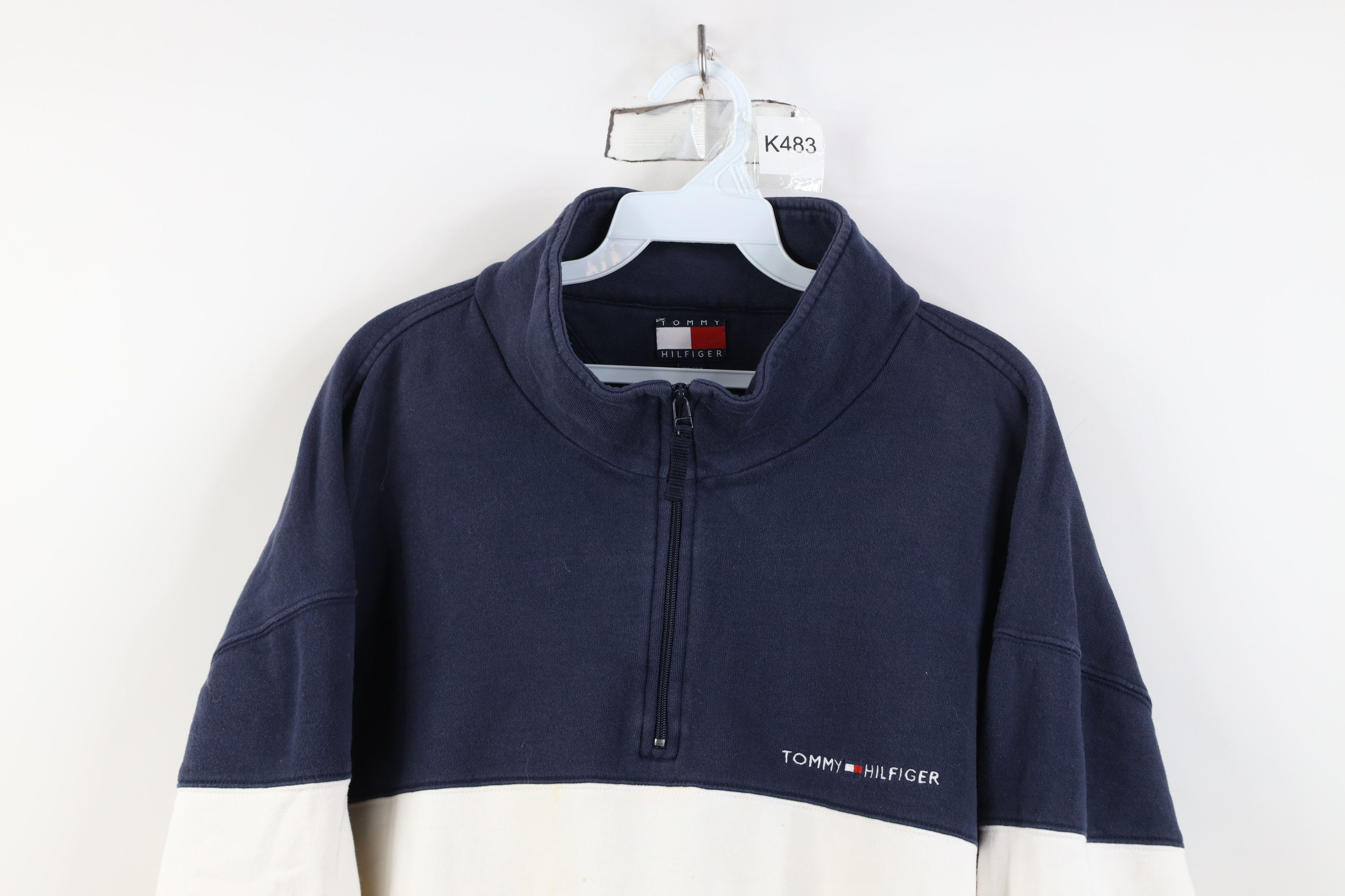 Tommy Hilfiger Vintage 90s Tommy Hilfiger Block 1/4 Half Zip Sweatshirt Size US XXL / EU 58 / 5 - 2 Thumbnail