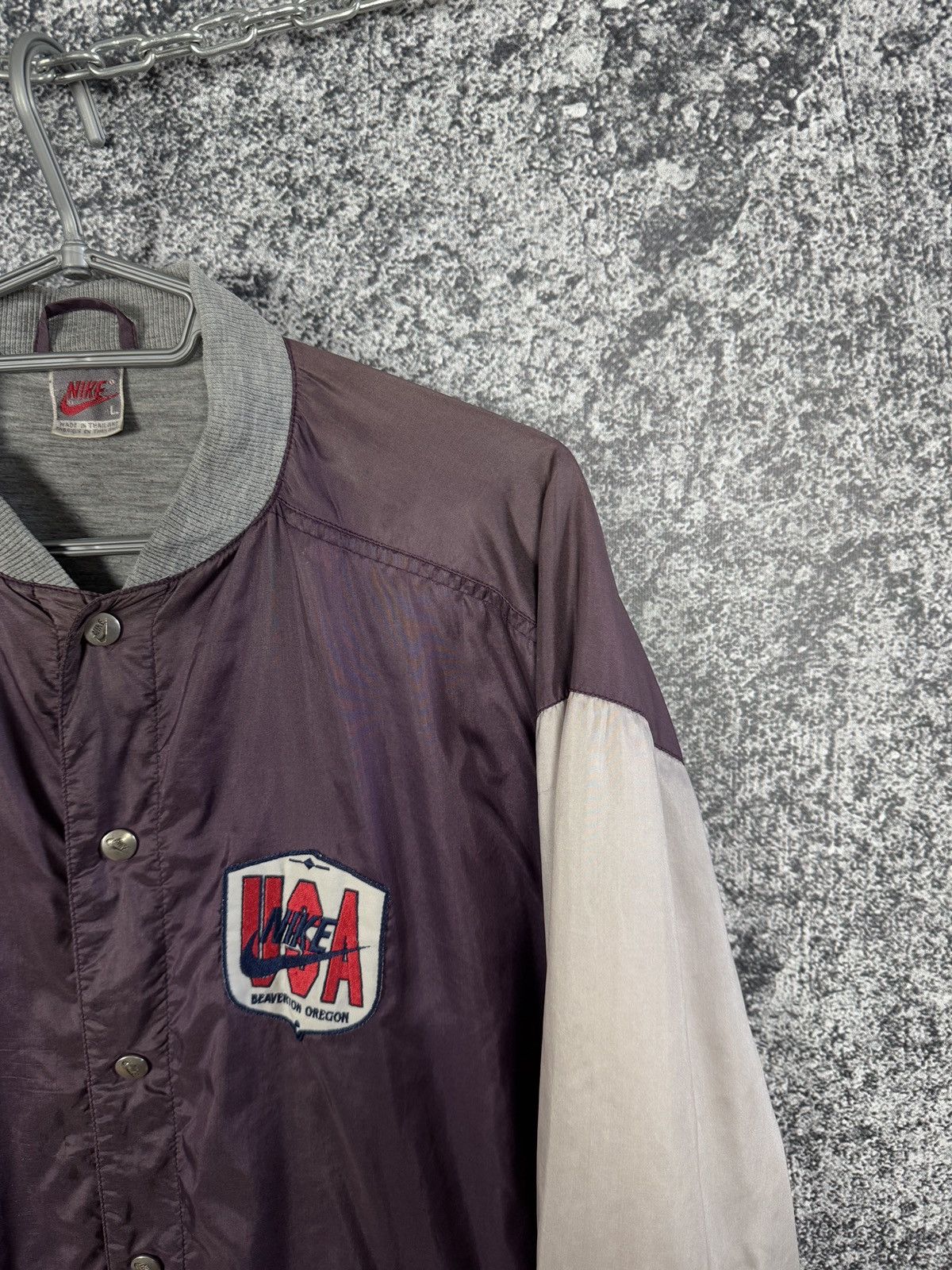 Nike Rare Nike Vintage 90s Bomber Jacket USA Logo Retro Size L Size US L / EU 52-54 / 3 - 2 Thumbnail