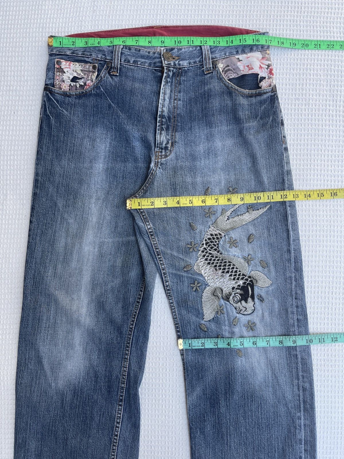 Karakuri Tamashii LastDrop🔥Rare🔥VtgJapanese Brand Karakuri Style Sukajan Jeans Size US 34 / EU 50 - 12 Thumbnail