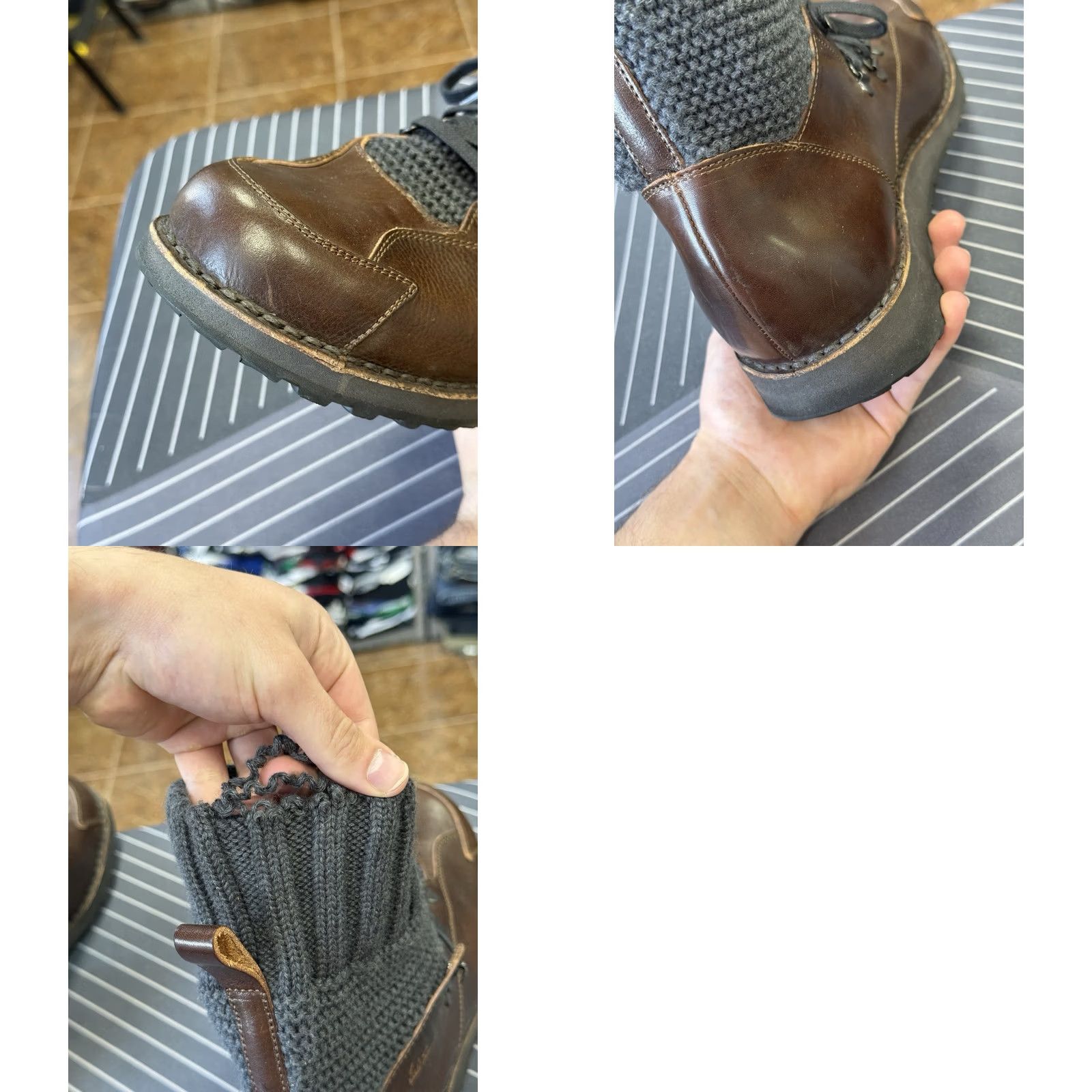 Vintage VINTAGE Luis Trenker Hand Made in Italy Leather Knit Hiking Boots Boots Mens 45 Brown Leather Knit Hiking Boots Mens 12 45 Brown Boots Mens Size US 12 / EU 45 - 10 Thumbnail