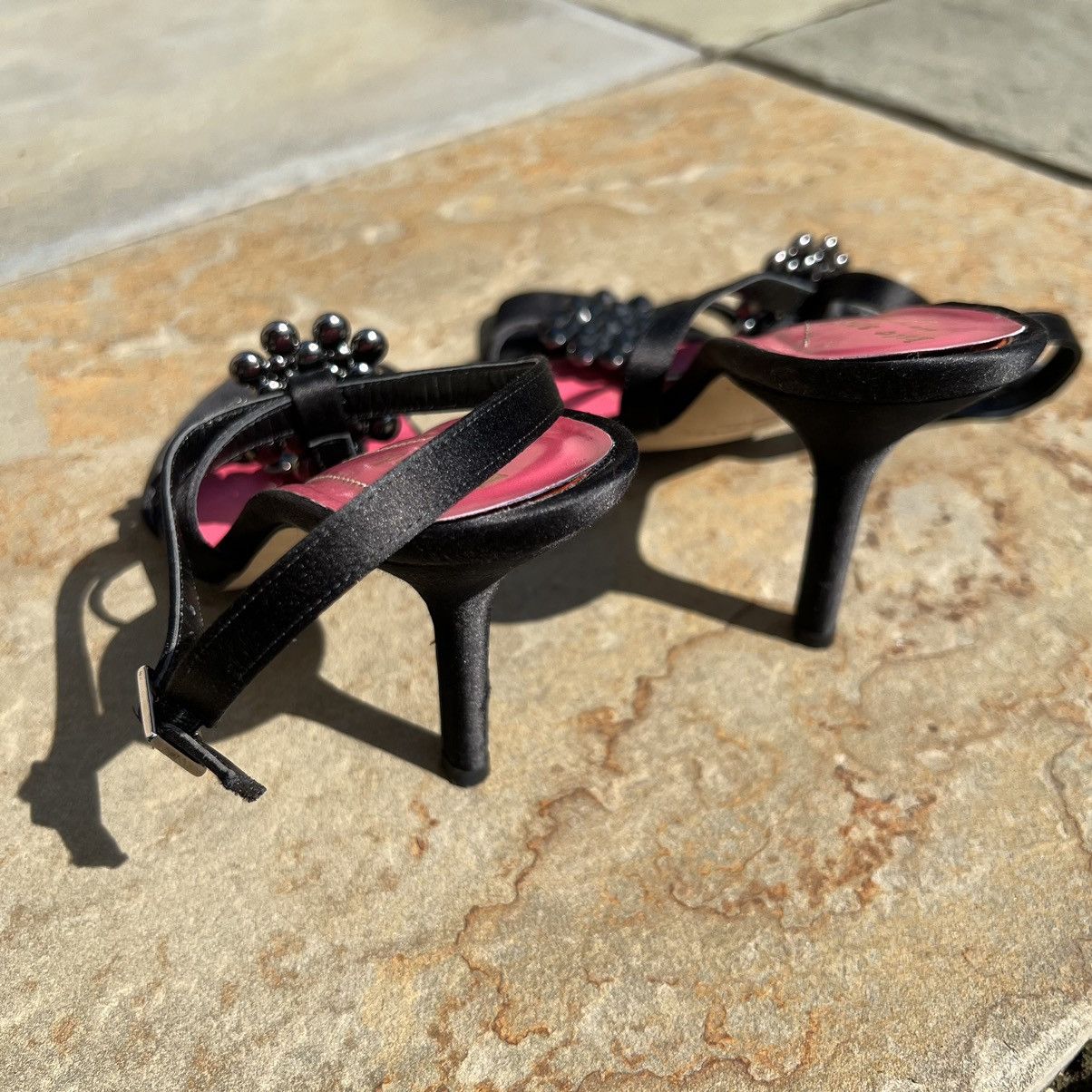 Kate Spade Kate Spade Black Sandal High Heels with Black Gem Flower Size US 8 / IT 38 - 4 Thumbnail